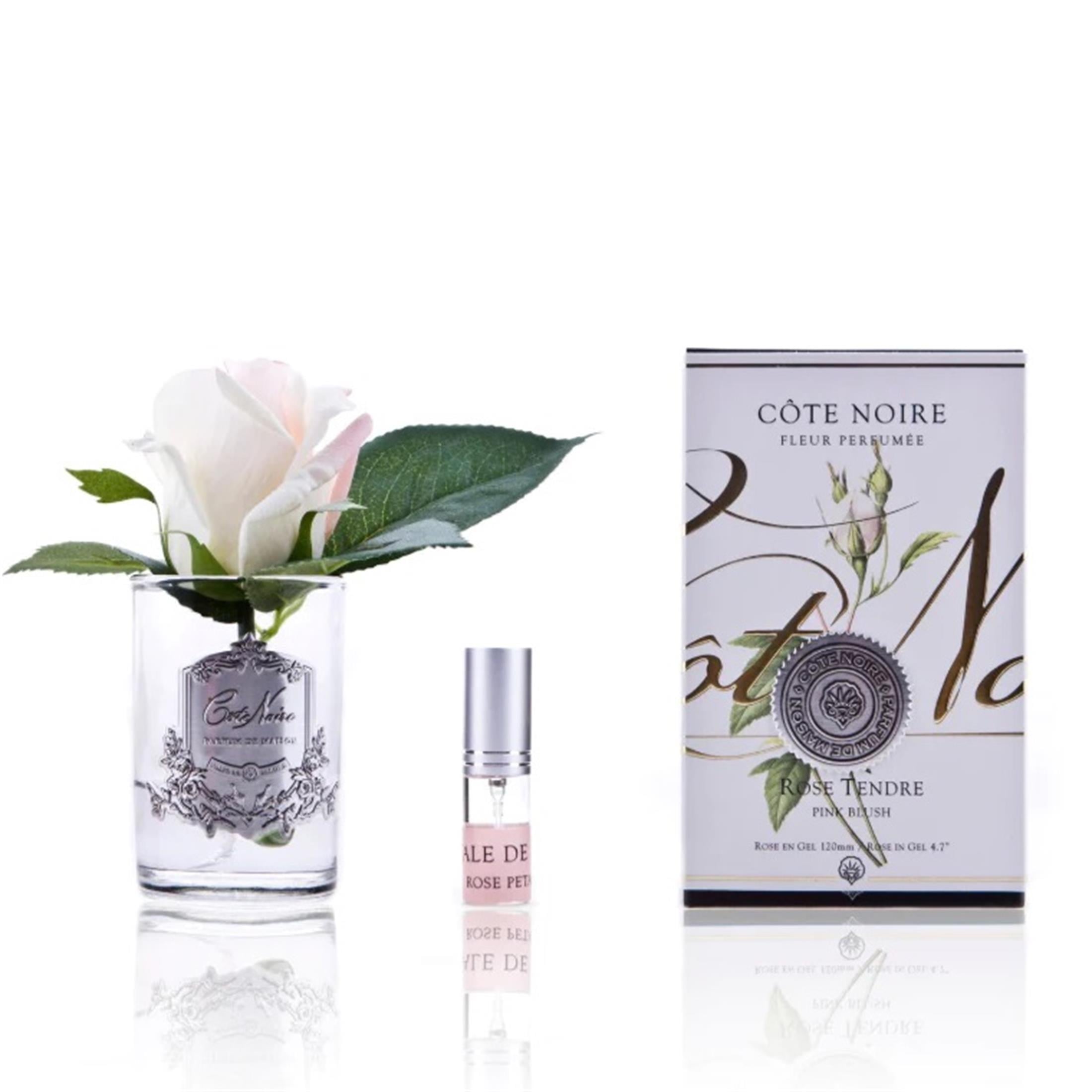 COTE NOIRE Tek Beyaz Güllü Pembe Çizgili Silver Koku
