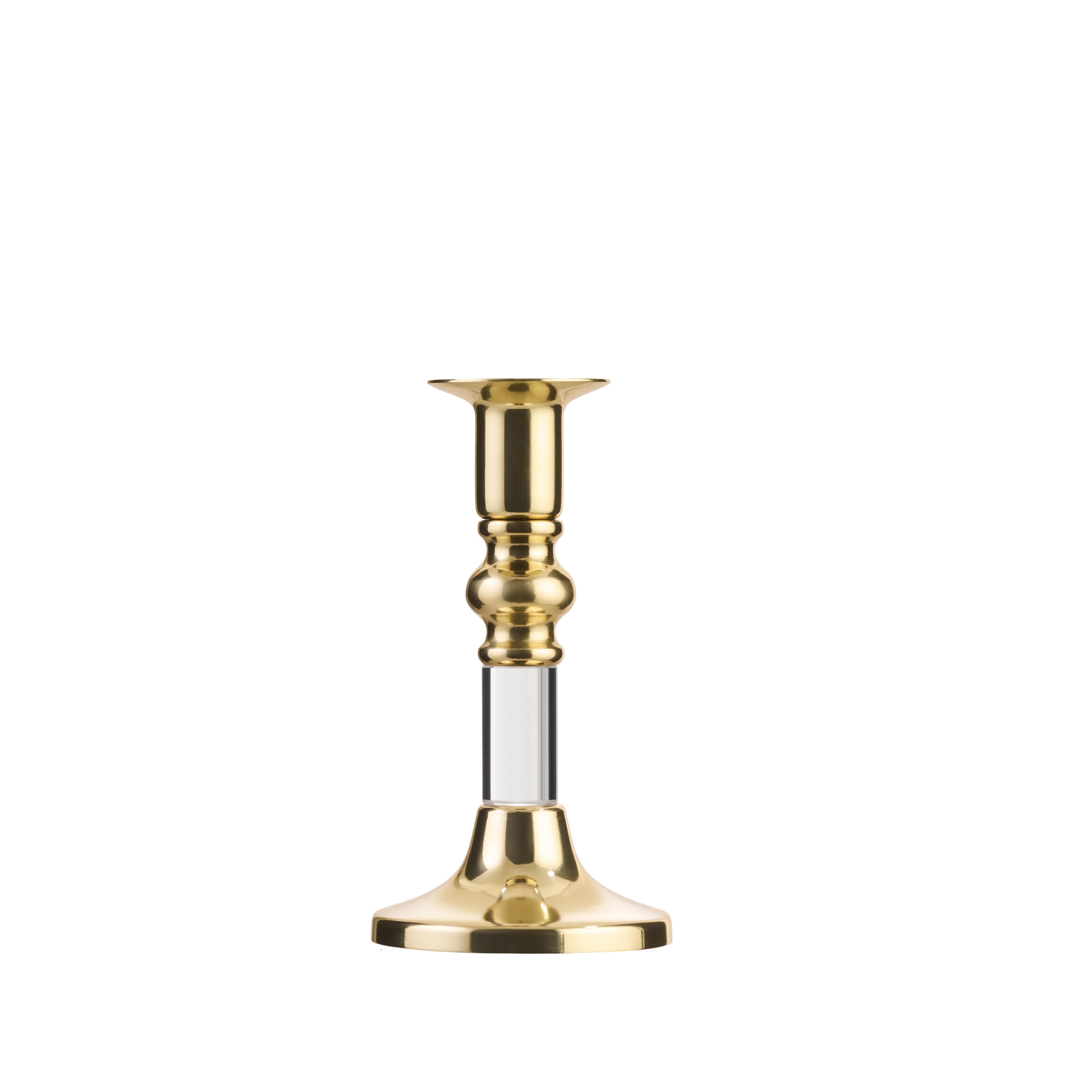EF Pirinç Şamdan 12,5cm Yuvarlak Gold