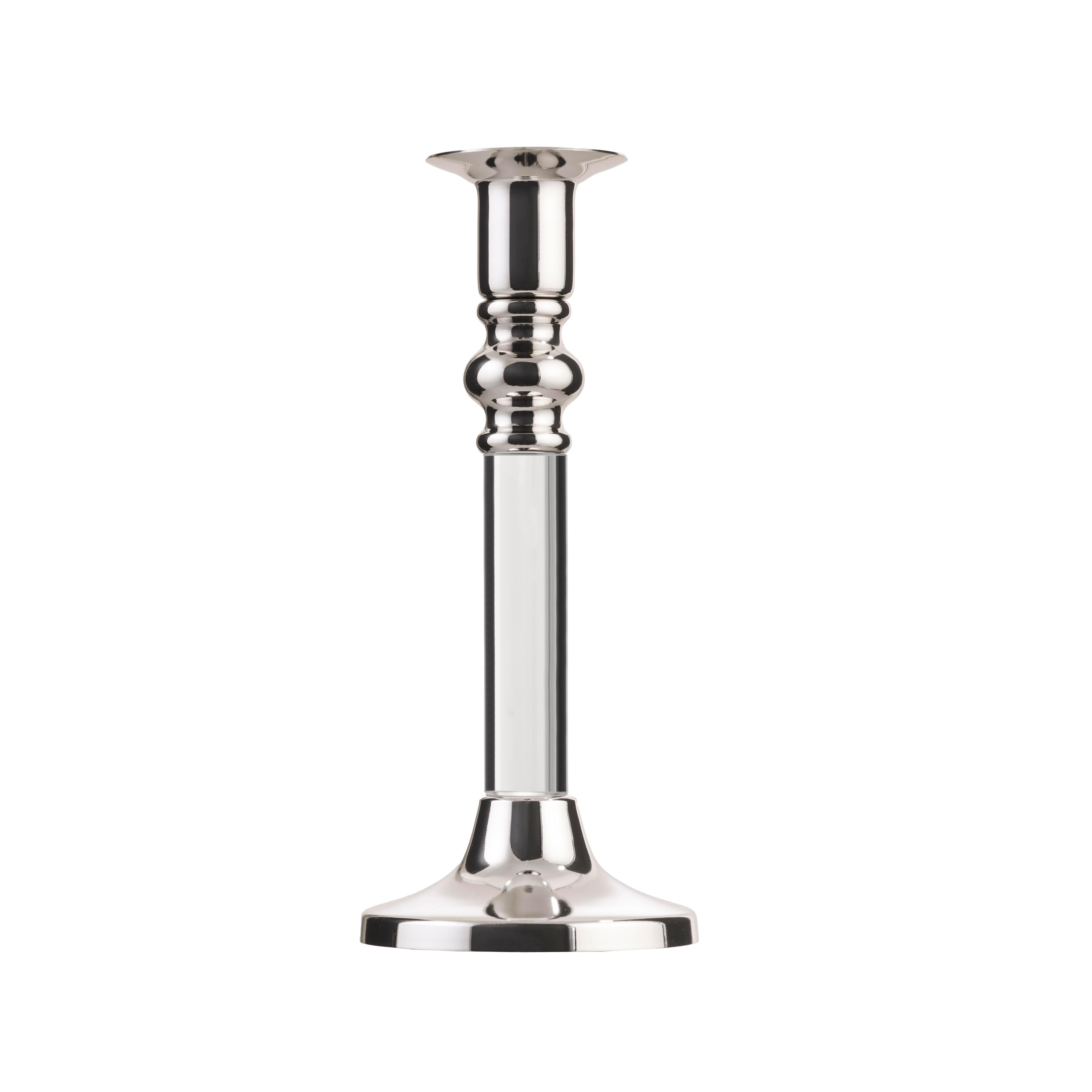 EDEL&FEINE Pirinç Şamdan 20cm Yuvarlak Silver