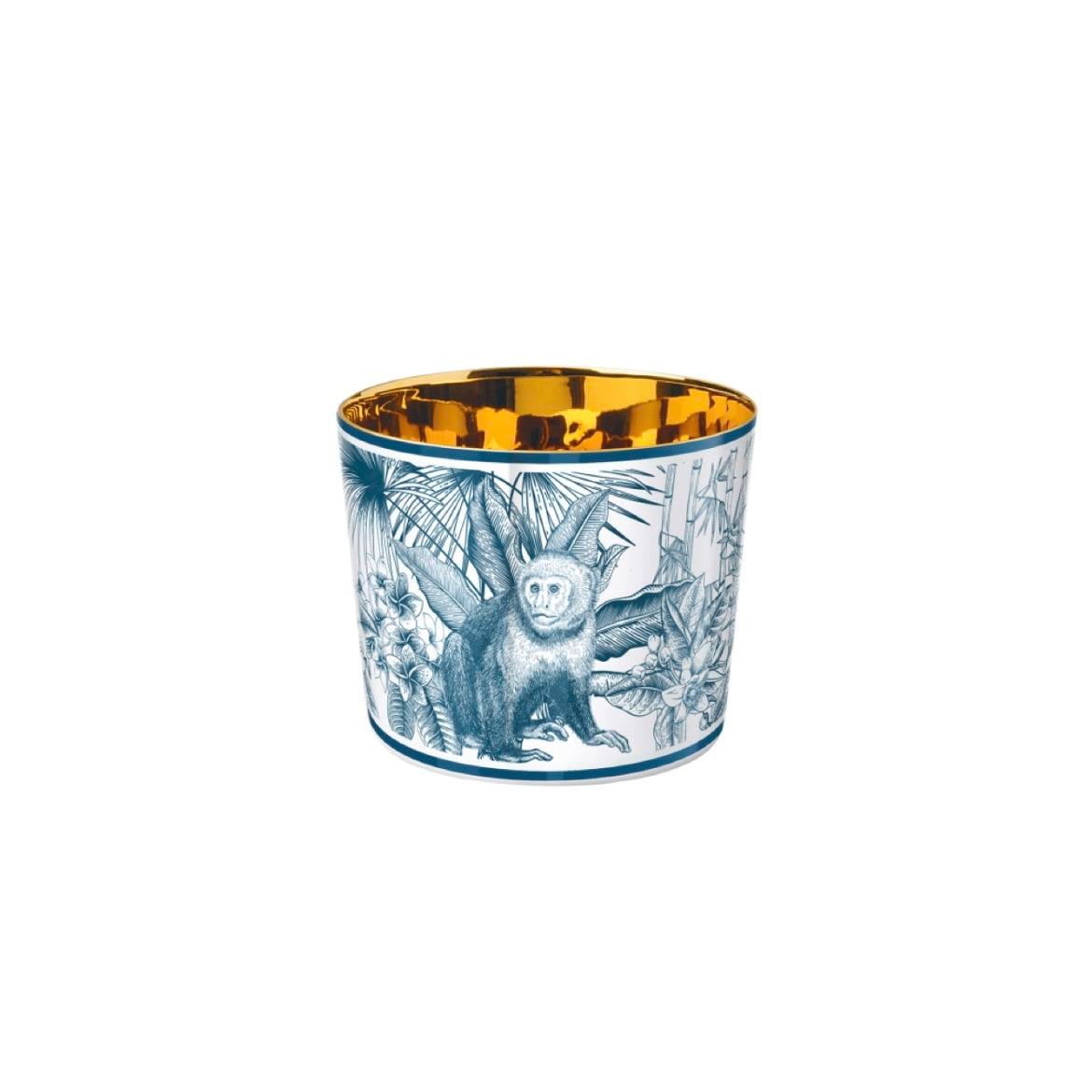 FURSTENBERG Kupa, Bardak PARAİOSO BLUE-MONKEY TEMPTATION SIP OF GOLD