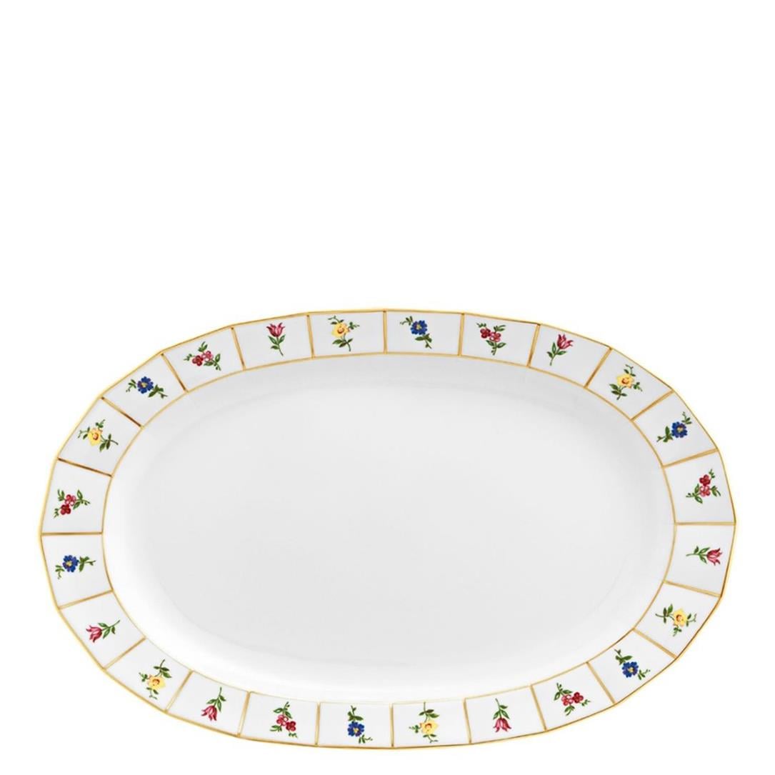 FURSTENBERG Service Plate 33.5cm GRECQUE MILLE FLEURS