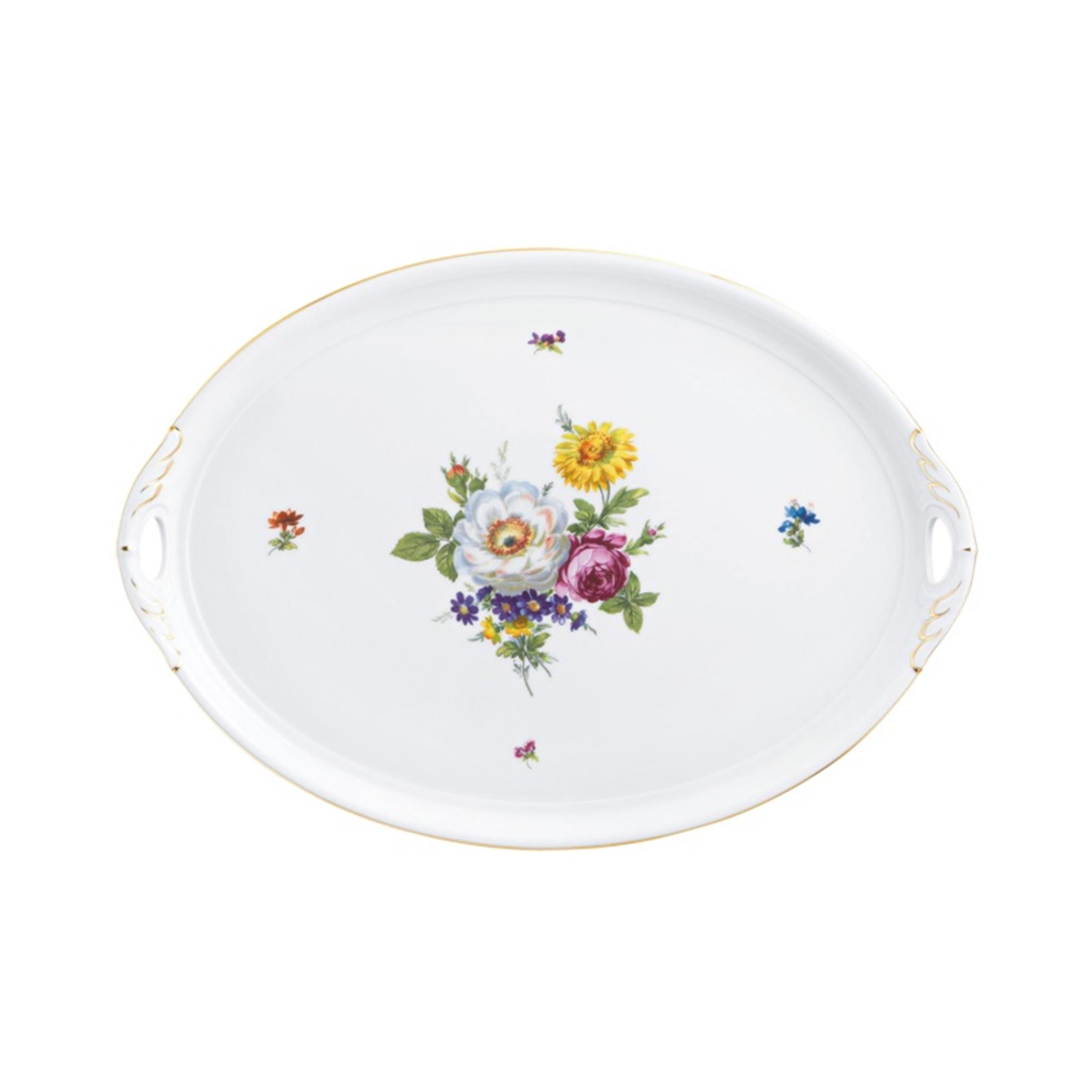 FURSTENBERG Tepsi 38 cm ALT FURSTENBERG BUNTE BLUME