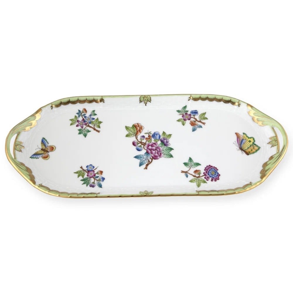 HEREND 37CM DİKDÖRTGEN TEPSİ QUEEN VİCTORİA