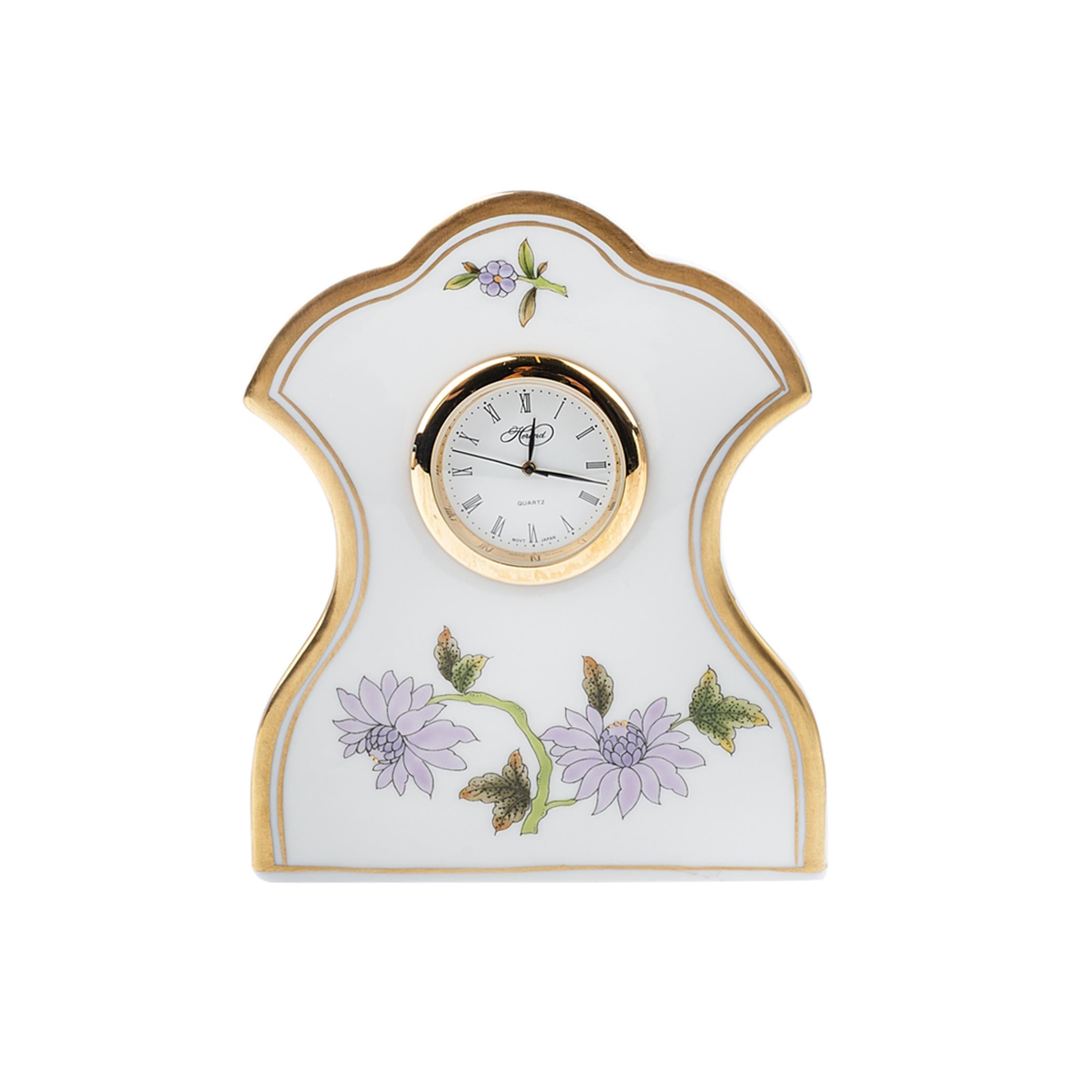 HEREND Ayaklı Saat 11cm Victoria Lila Yeşil