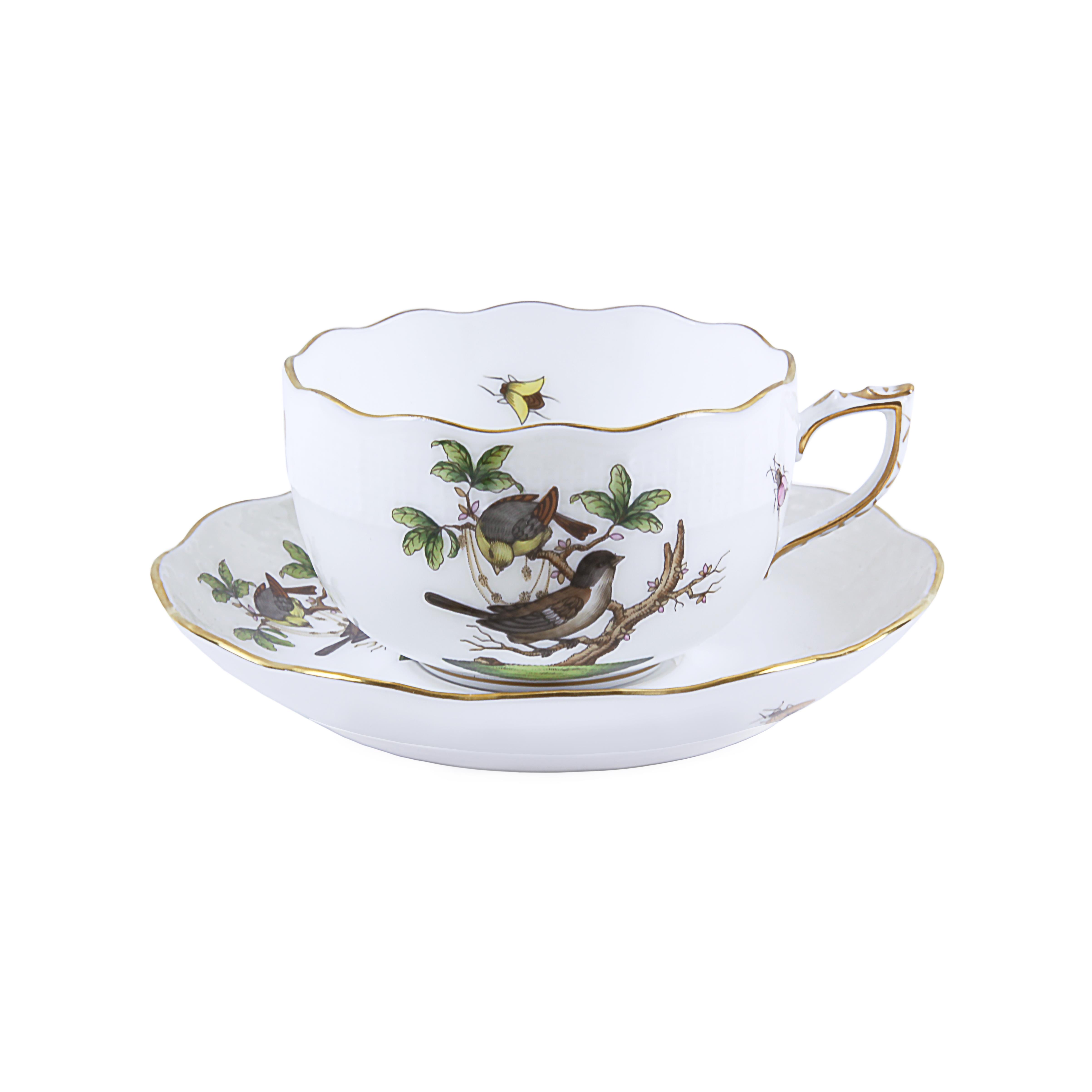 HEREND Teacup & Saucer 200ml Rothschild