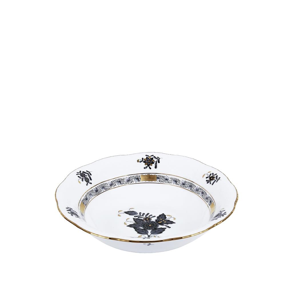 HEREND Soup Bowl Apponyi Black
