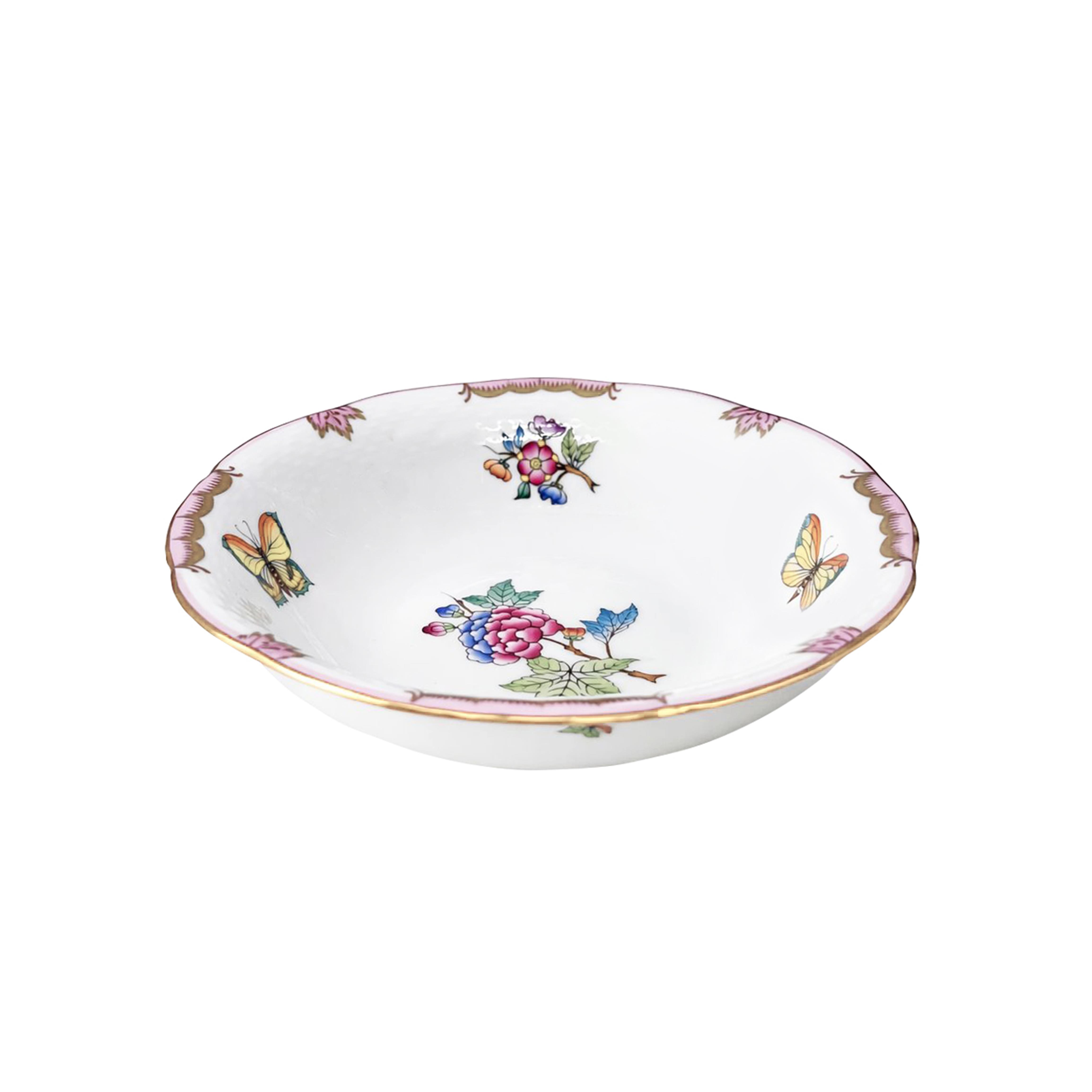 HEREND Çorba Kasesi Queen Victoria AÇIK PEMBE Renkli