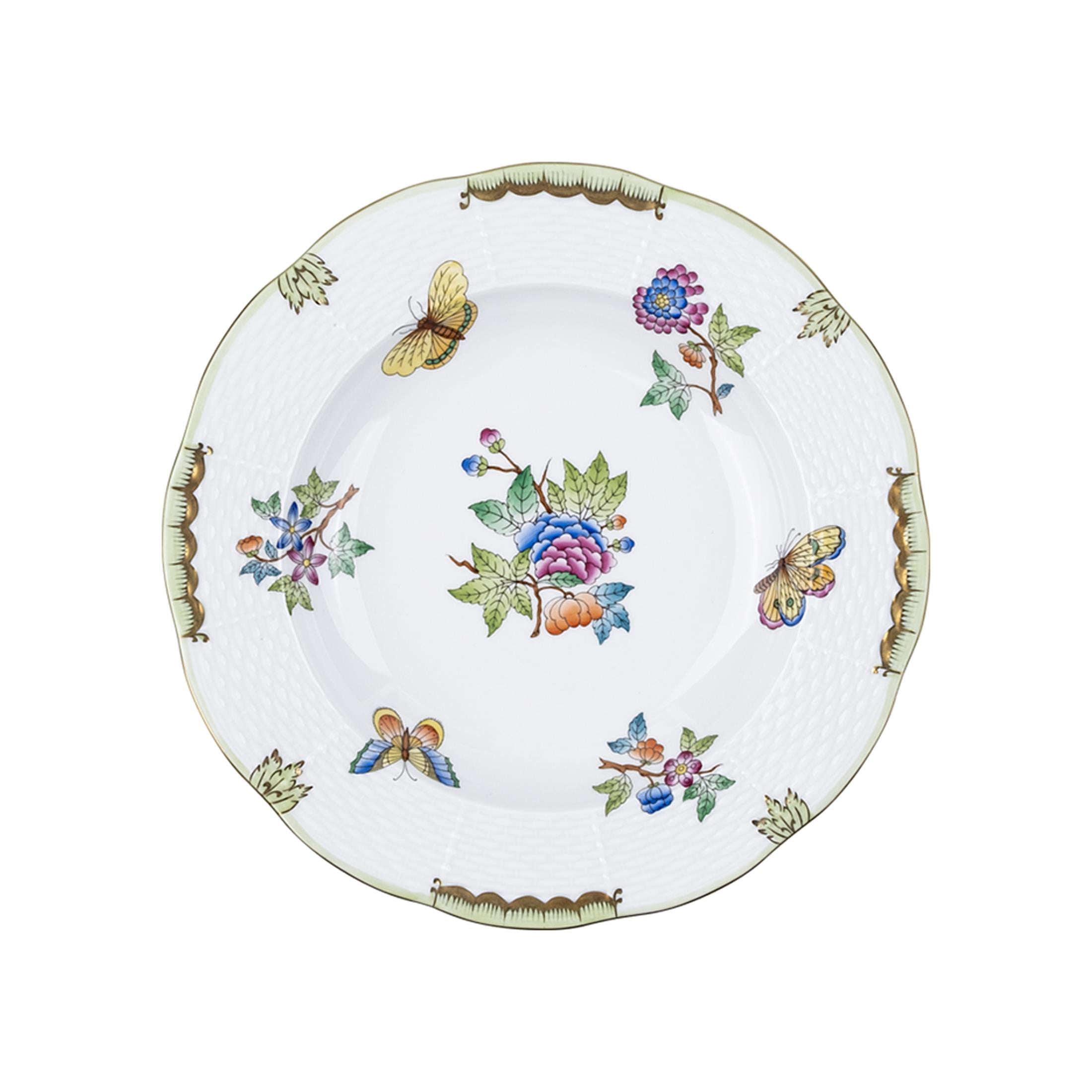 HEREND Çukur Tabağı 23,5cm Queen Victoria Renkli