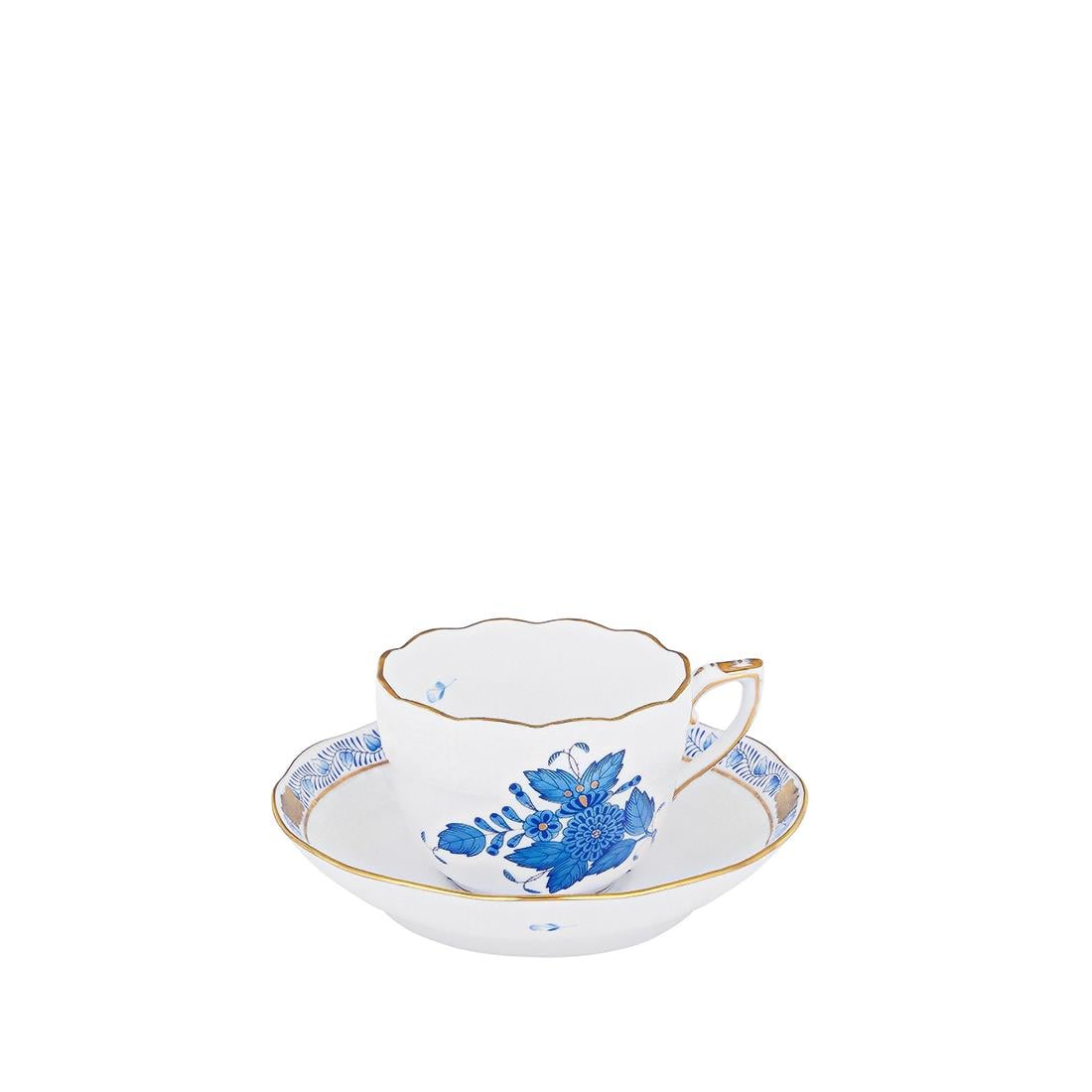 HEREND Kahve Fincanı & Tabağı 110ml Apponyi Mavi