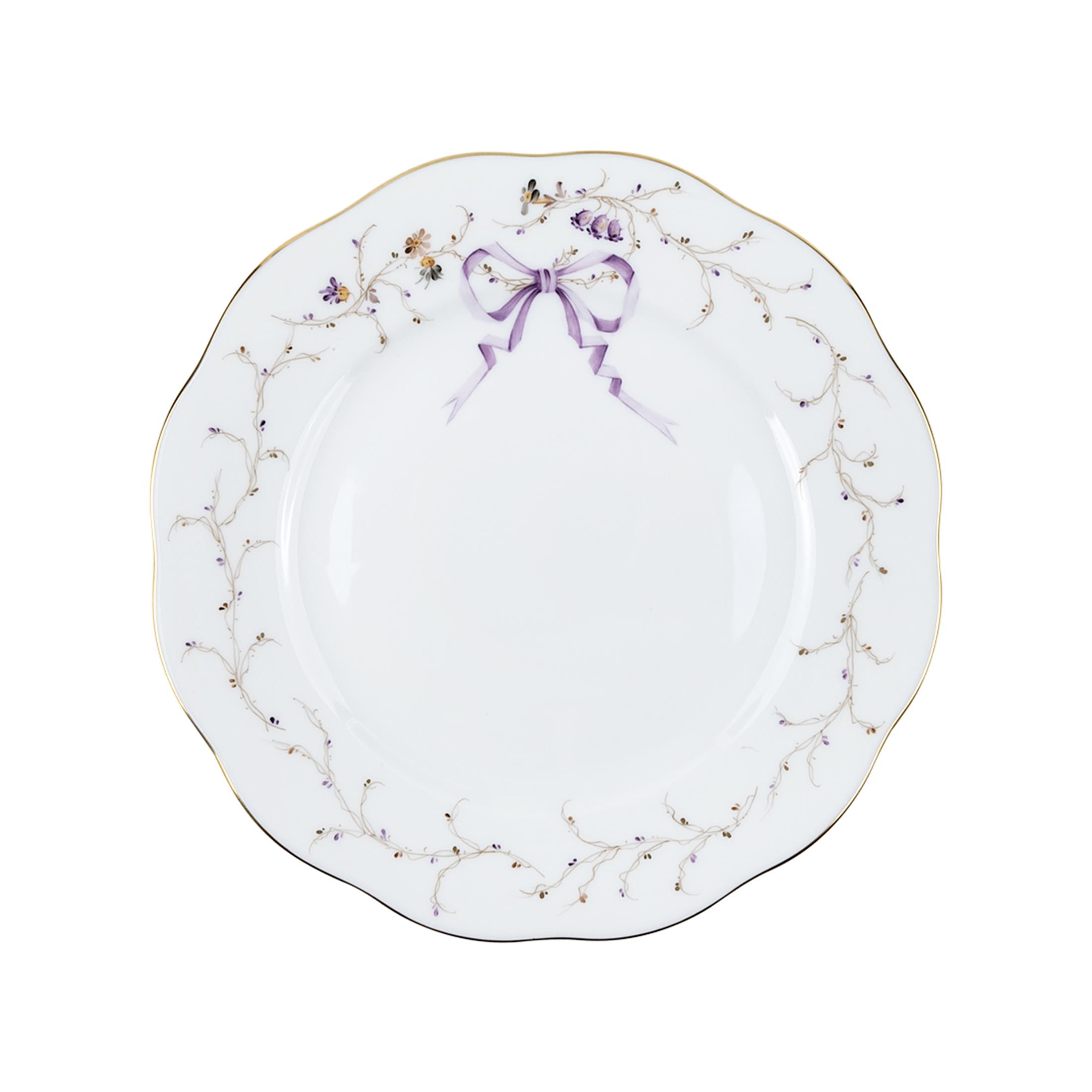 HEREND Pasta Tabağı 19,5cm  EDEN Kelebekli Lila