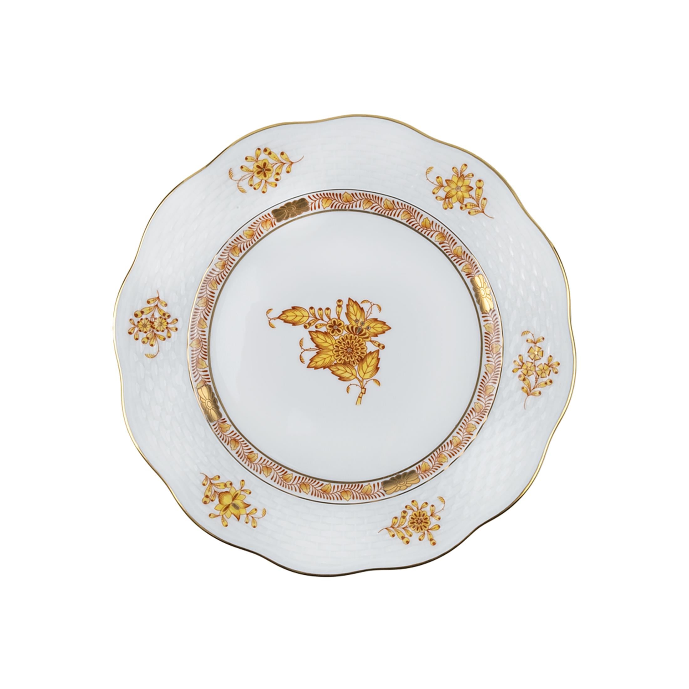 HEREND Pasta Tabağı 19cm Apponyi Sarı