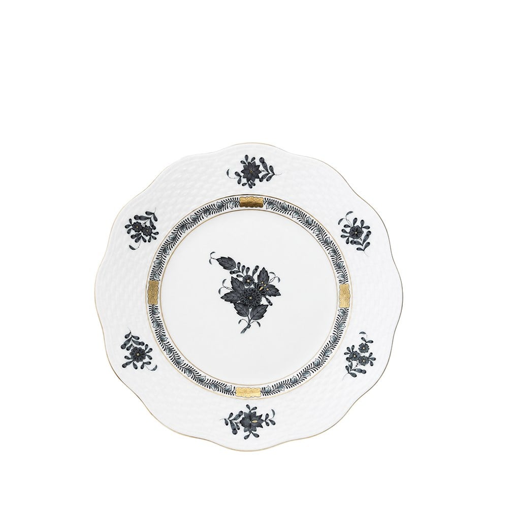 HEREND Dessert Plate 19cm Apponyi Black