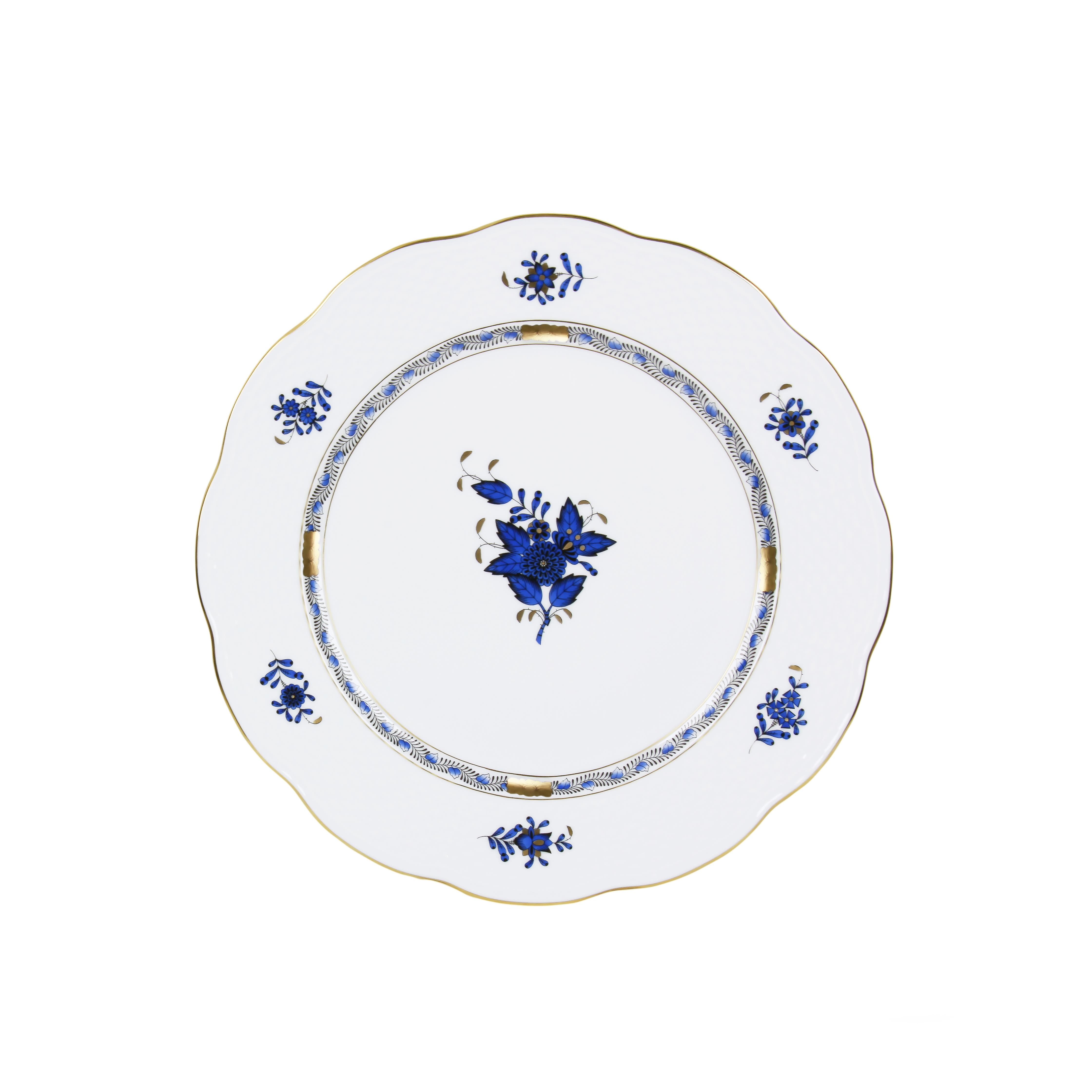 HEREND Pasta Tabağı 21cm Apponyi Buket Mavi