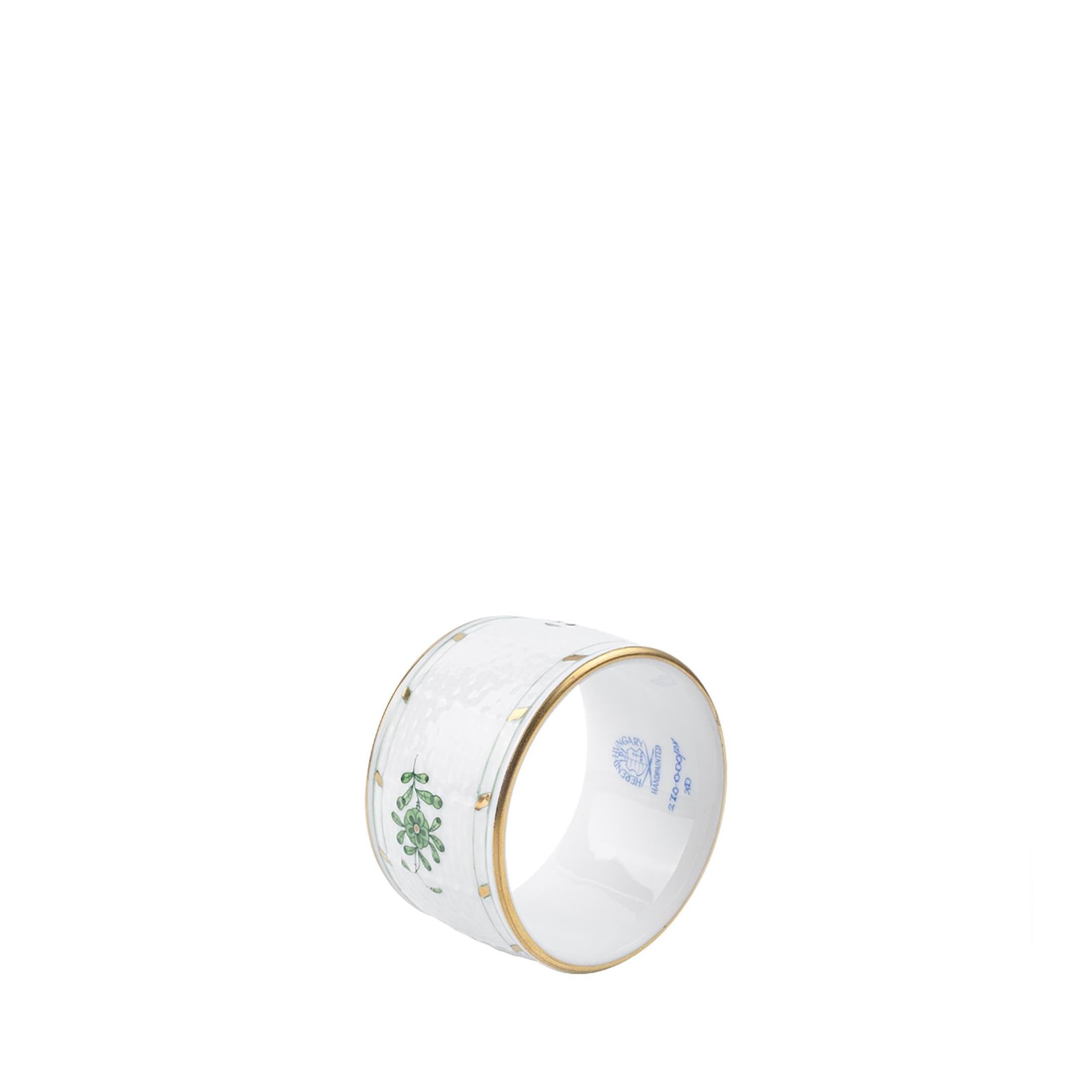 HEREND Napkin Ring Apponyi Green