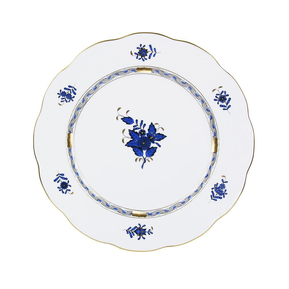 HEREND Yemek Servis Tabağı 25,5cm Apponyi Buket Mavi