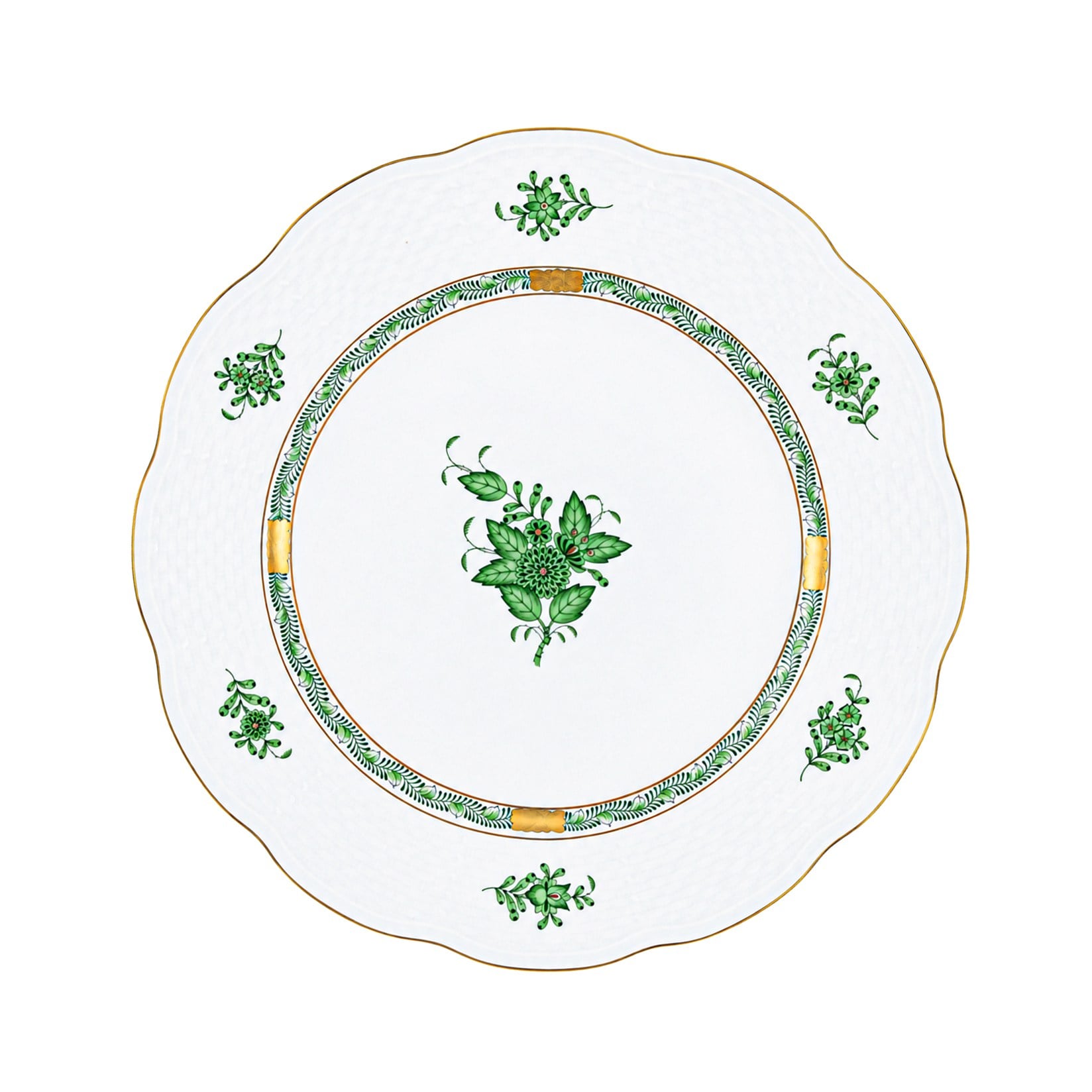 HEREND Dinner Service Plate 25,5cm Apponyi Green