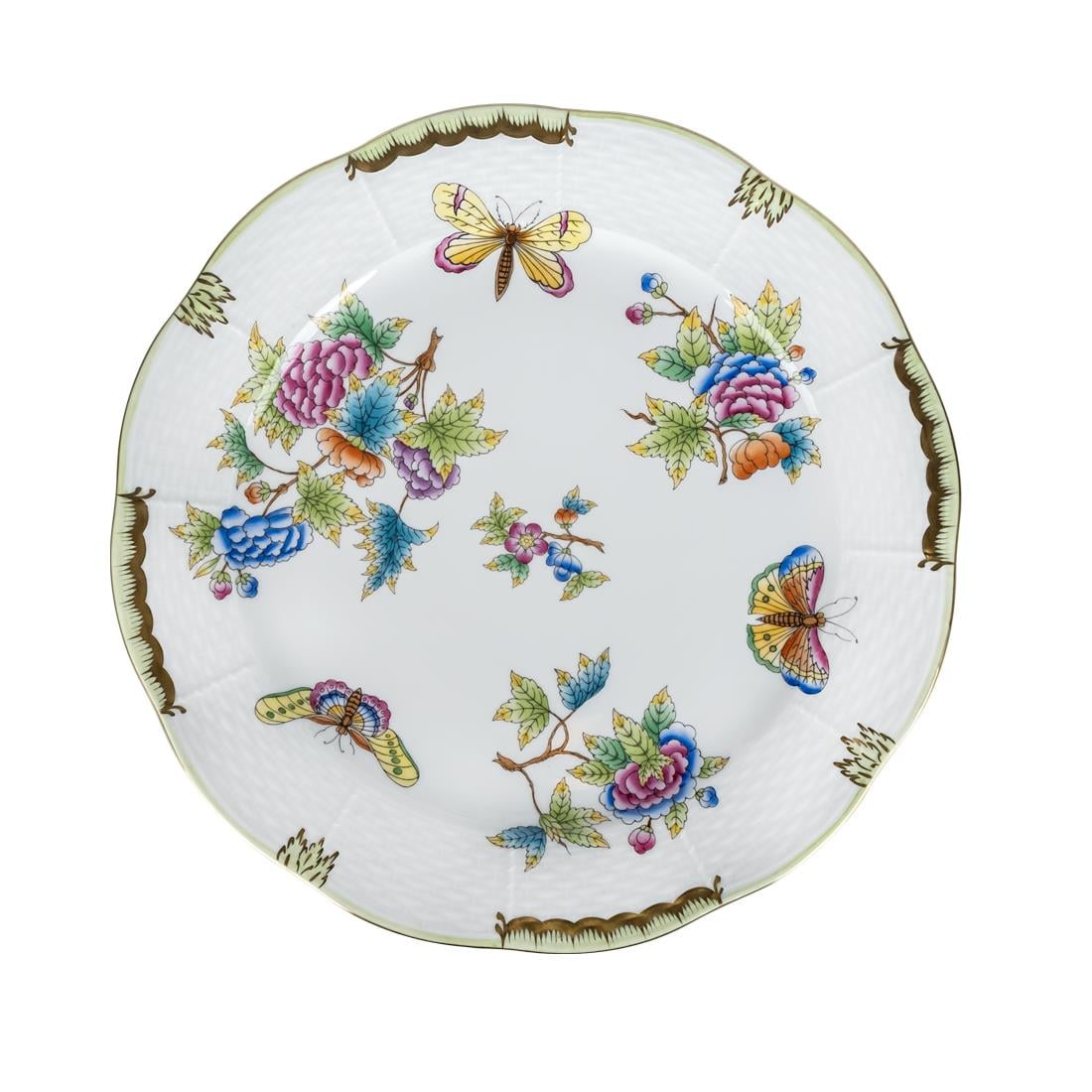 HEREND Yemek Servis Tabağı 25,5cm Queen Victoria Klasik Renkli