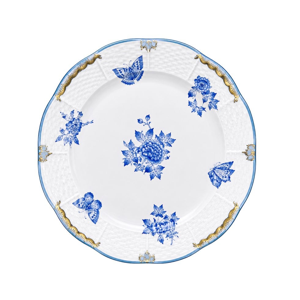 HEREND Yemek Servis Tabağı 25,5cm Queen Victoria Mavi