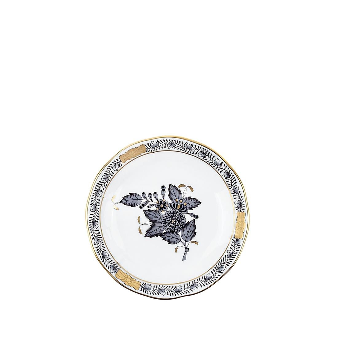 HEREND Yuvarlak Küçük Lokumluk 9,5cm Apponyi Siyah