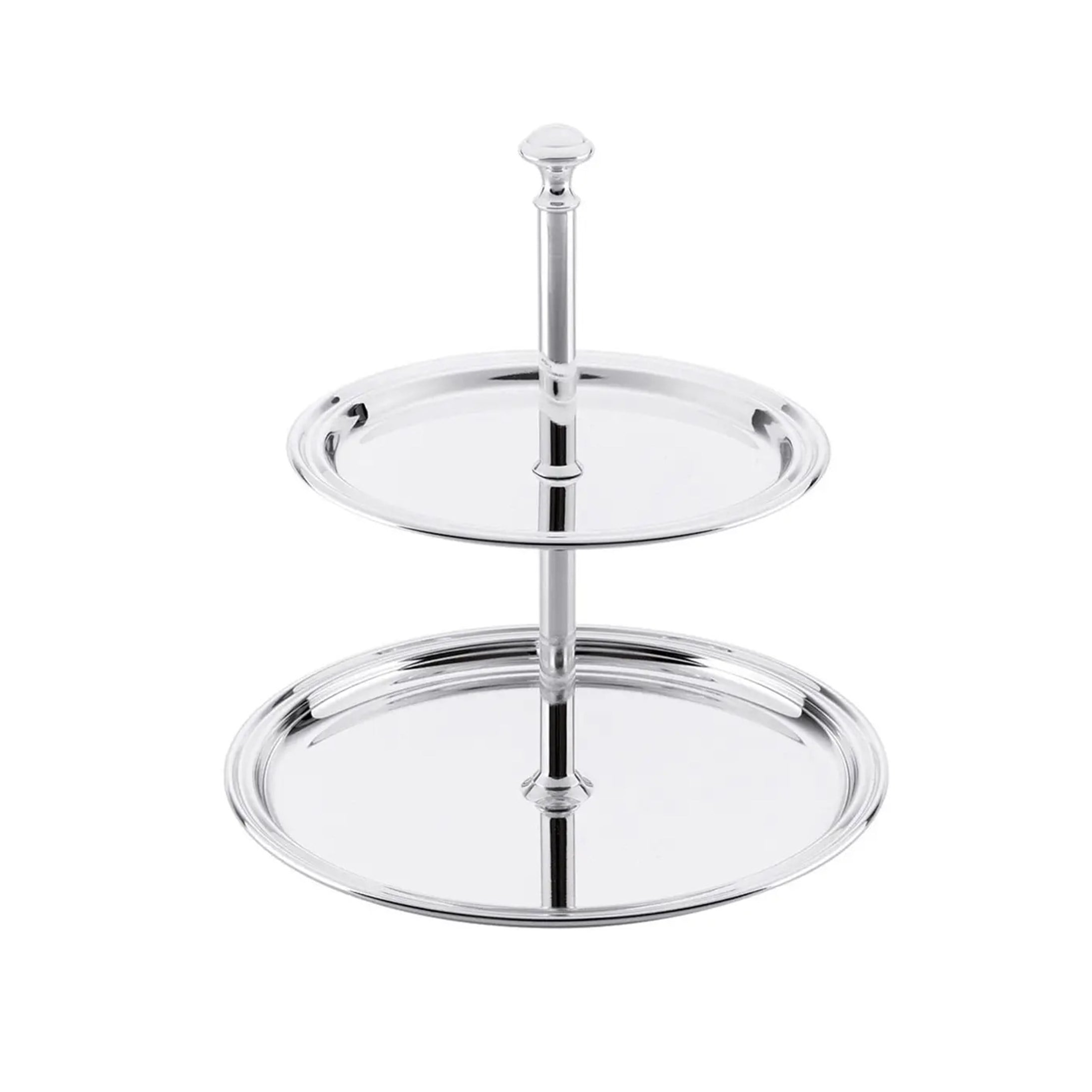 HERMANN BAUER 23cm İki Katlı Gümüş Servislik