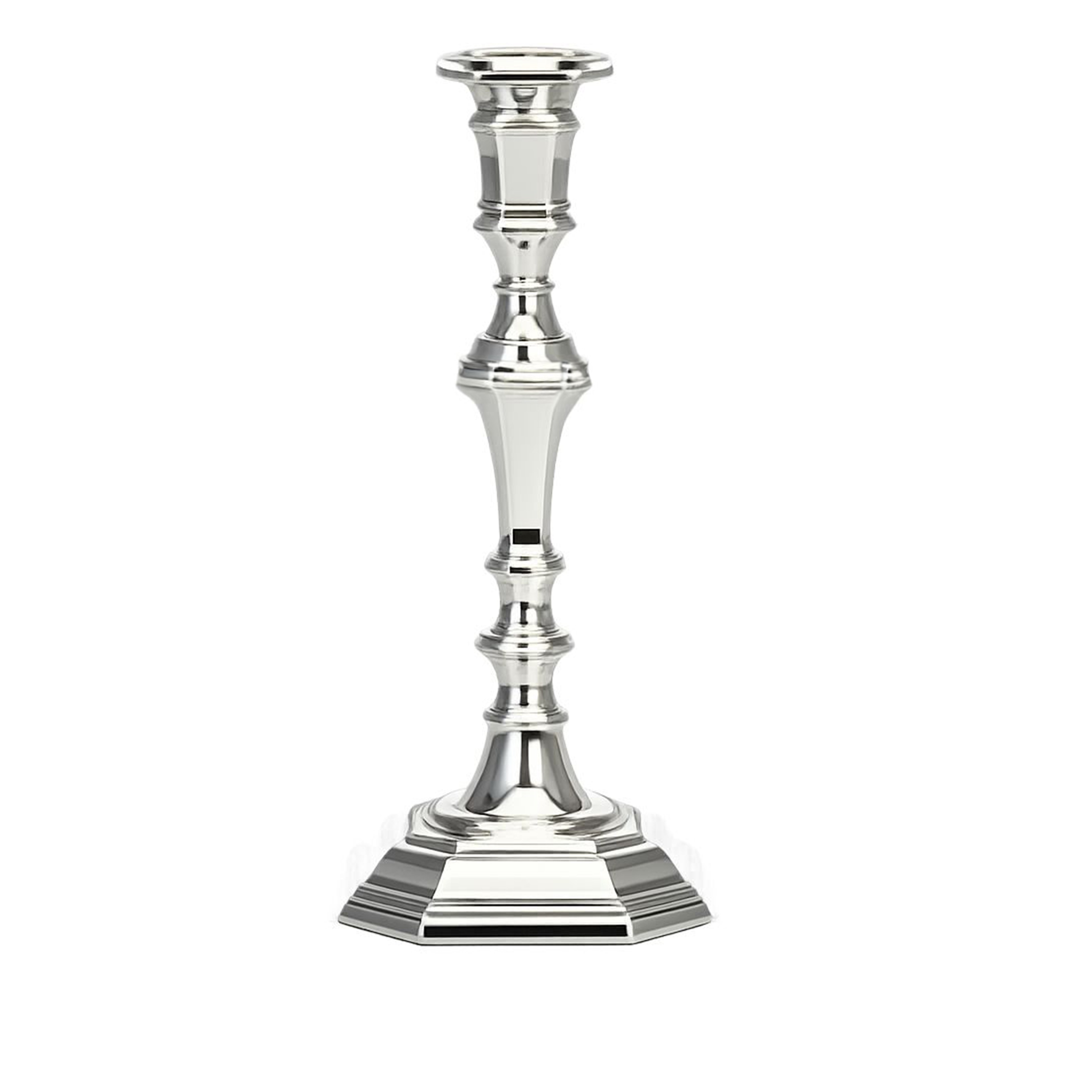 HERMANN BAUER 25cm Sekizgen Gümüş Şamdan