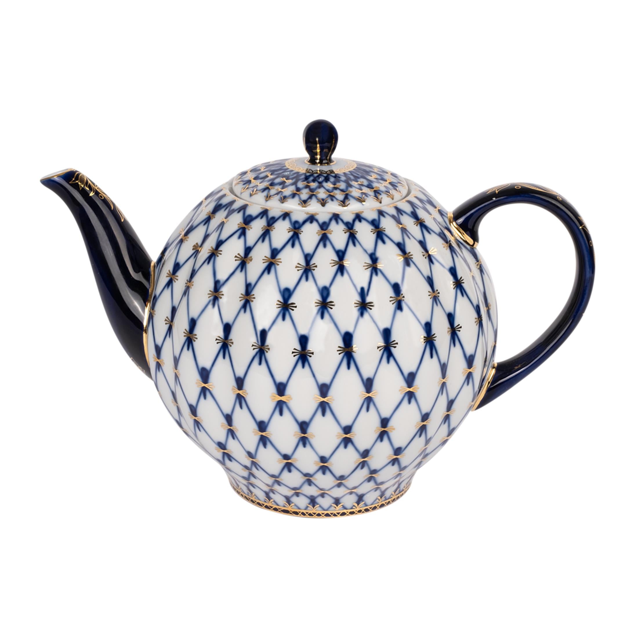 IMPERIAL PORCELAIN Çaydanlık 2000 ml Cobalt net Mavi