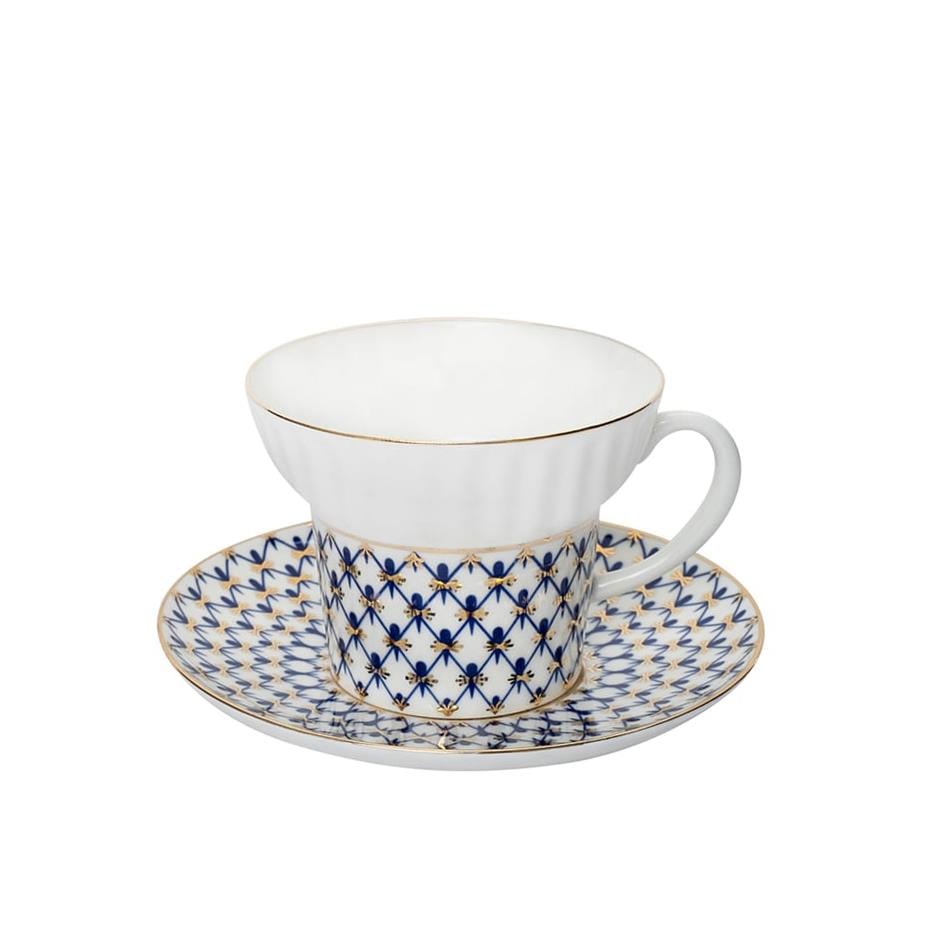 IMPERIAL PORCELAIN Kahve Fincanı 155 ml Wave Cobalt net Mavi