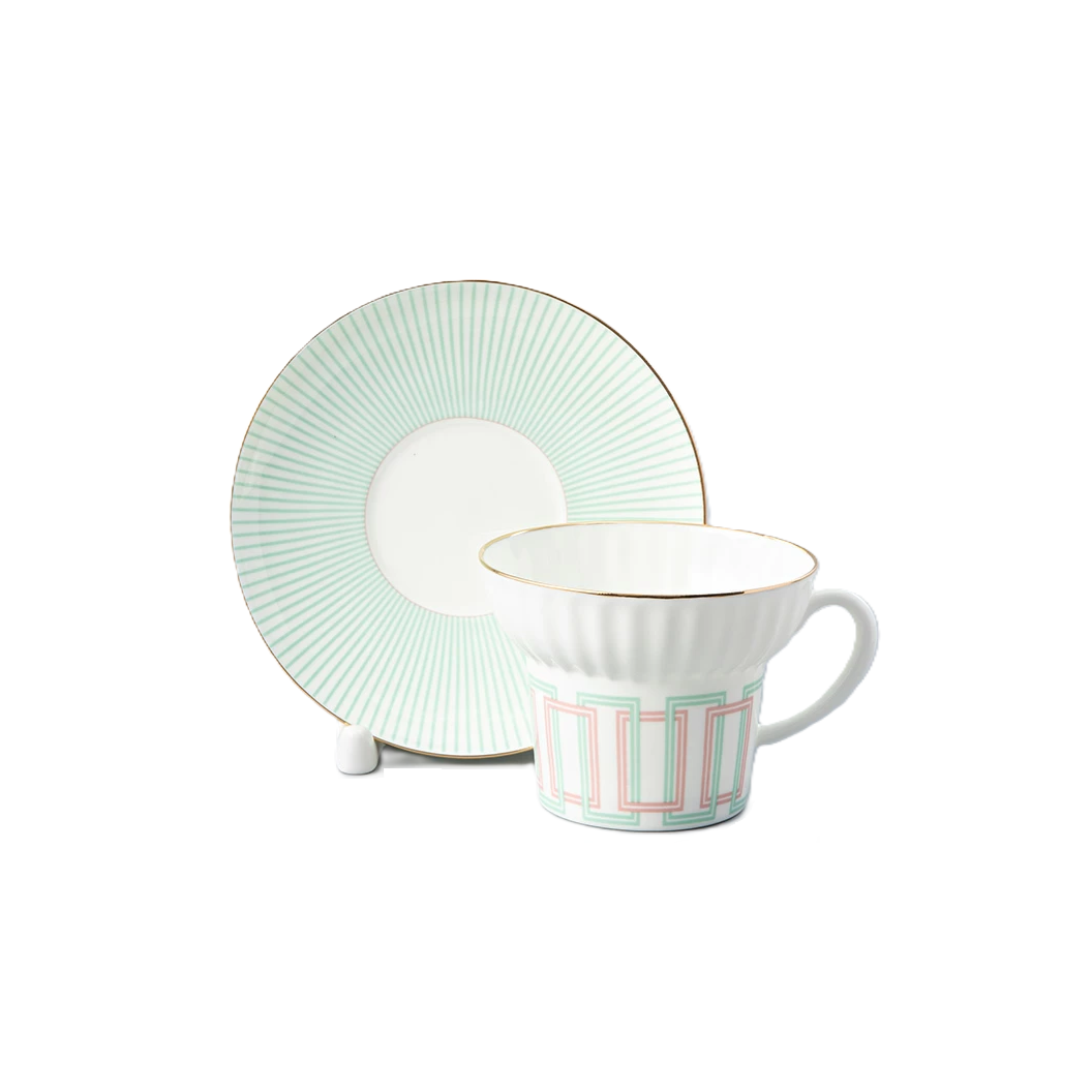 IMPERIAL PORCELAIN Kahve Fincanı 155 ml 4art.  Wave Geometry