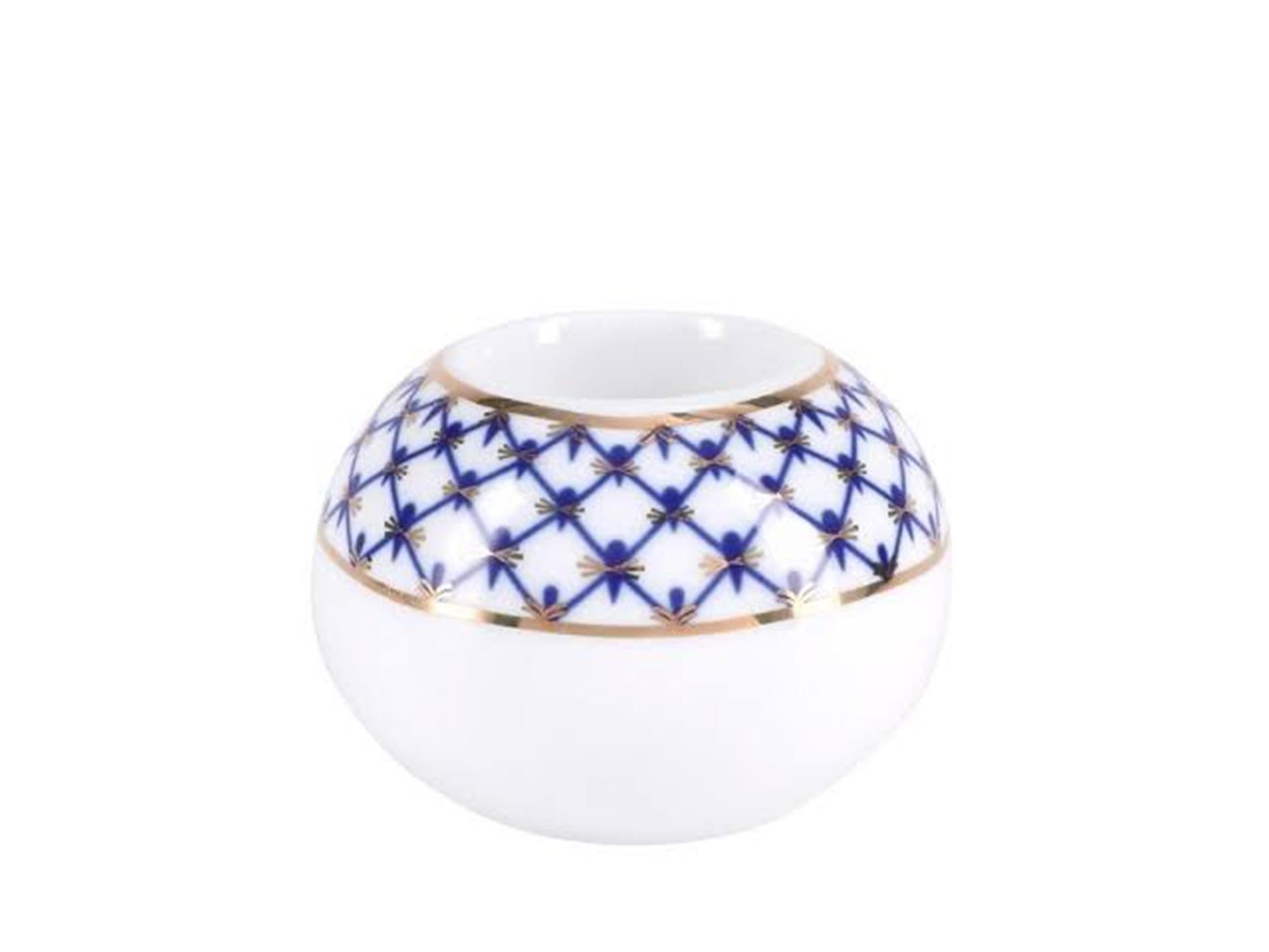 IMPERIAL PORCELAIN Mumluk Yuvarlak Cobalt net Mavi