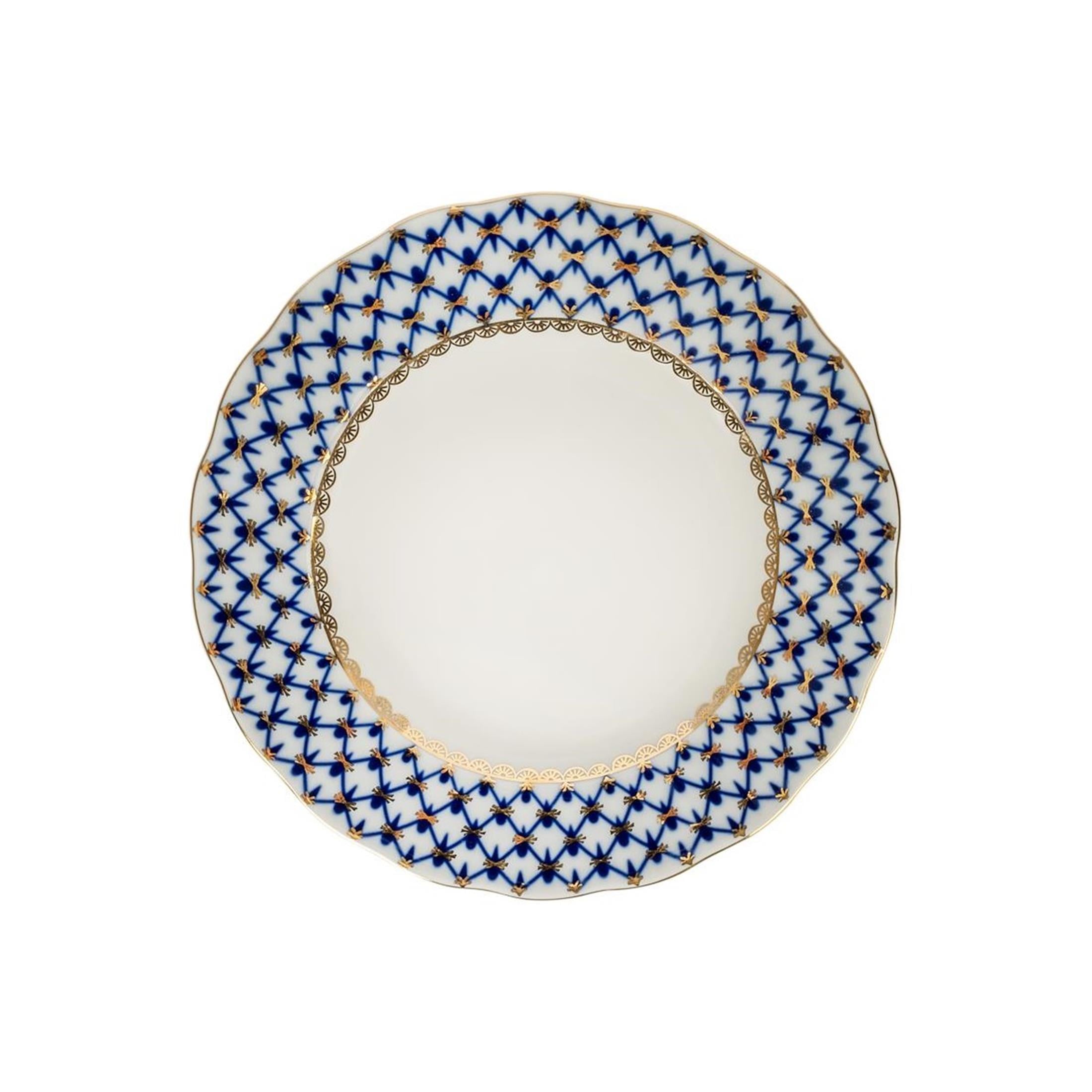 IMPERIAL PORCELAIN Pasta Tabağı 15 cm Cobalt net Mavi