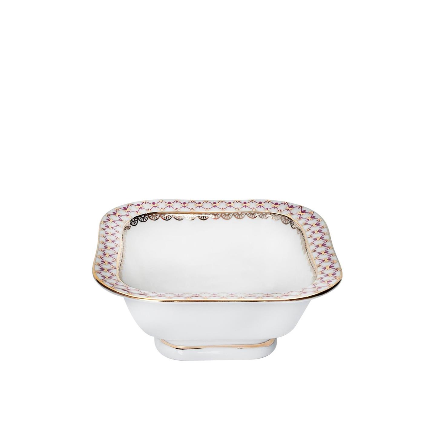 IMPERIAL PORCELAIN Salad Bowl 170 ml Net-blues Pink