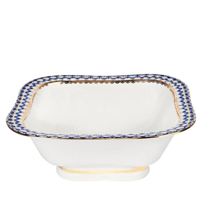 IMPERIAL PORCELAIN Salata Kasesi Kare 700 ml Cobalt net Mavi