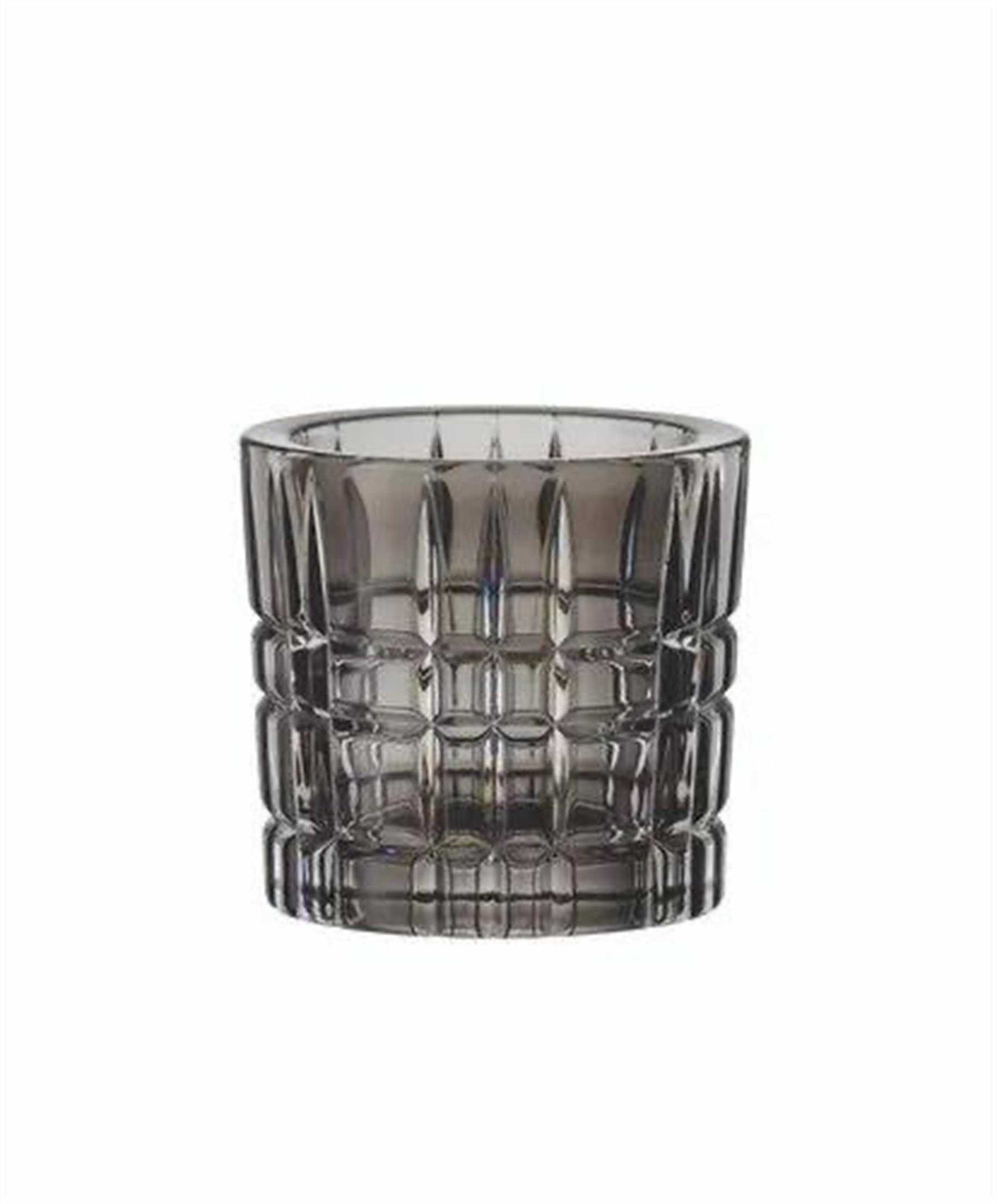 NACHTMANN Candle Holder T-Light Smoke Single Square Transparent