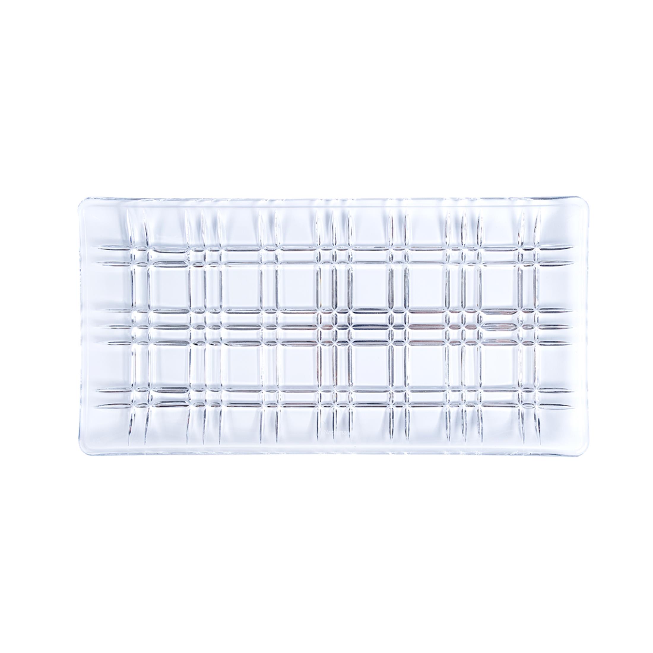 NACHTMANN Serving Plate Rectangle 28cm Single Square Transparent