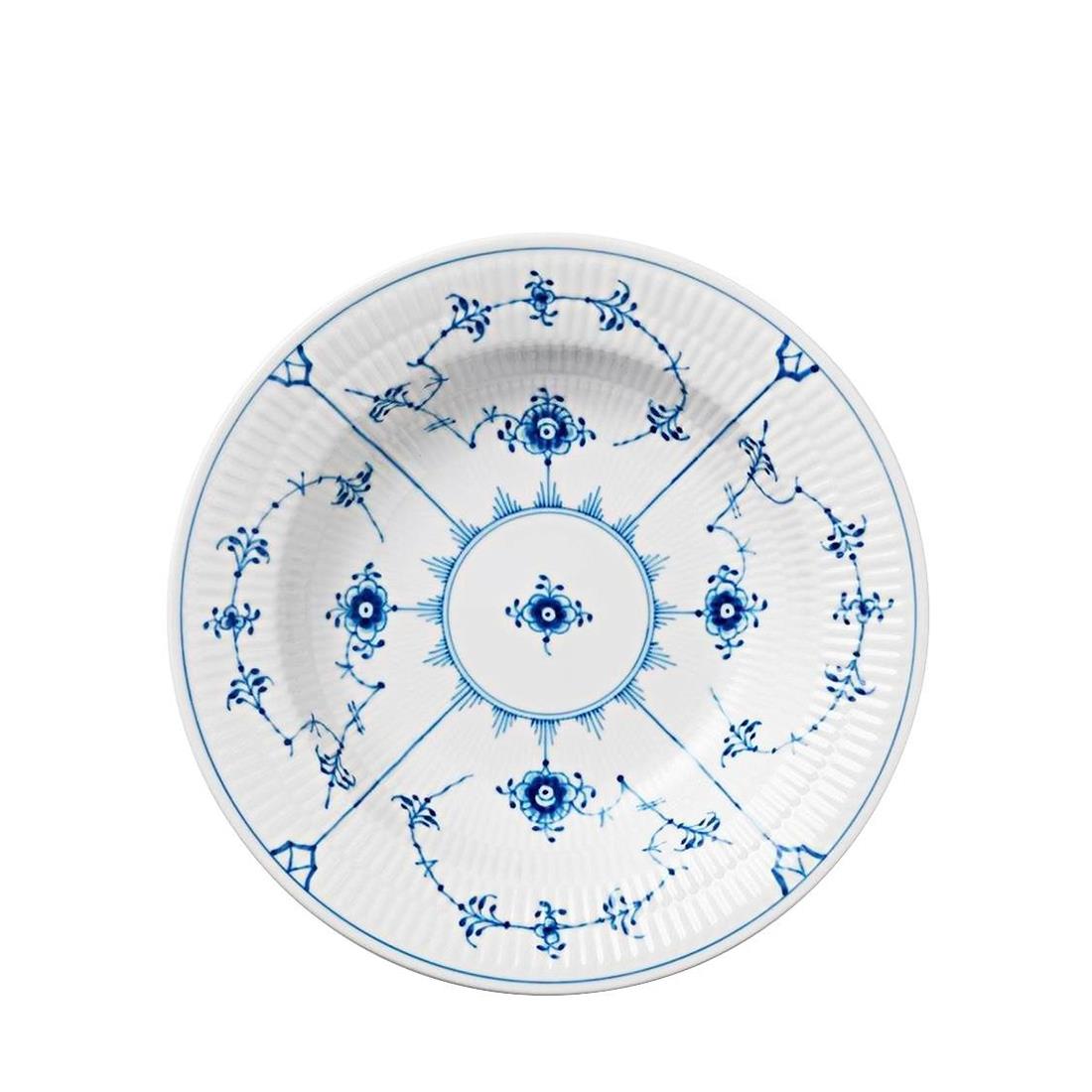 ROYAL COPENHAGEN Çukur Yemek Tabağı 21 cm Blue Fluted Plain