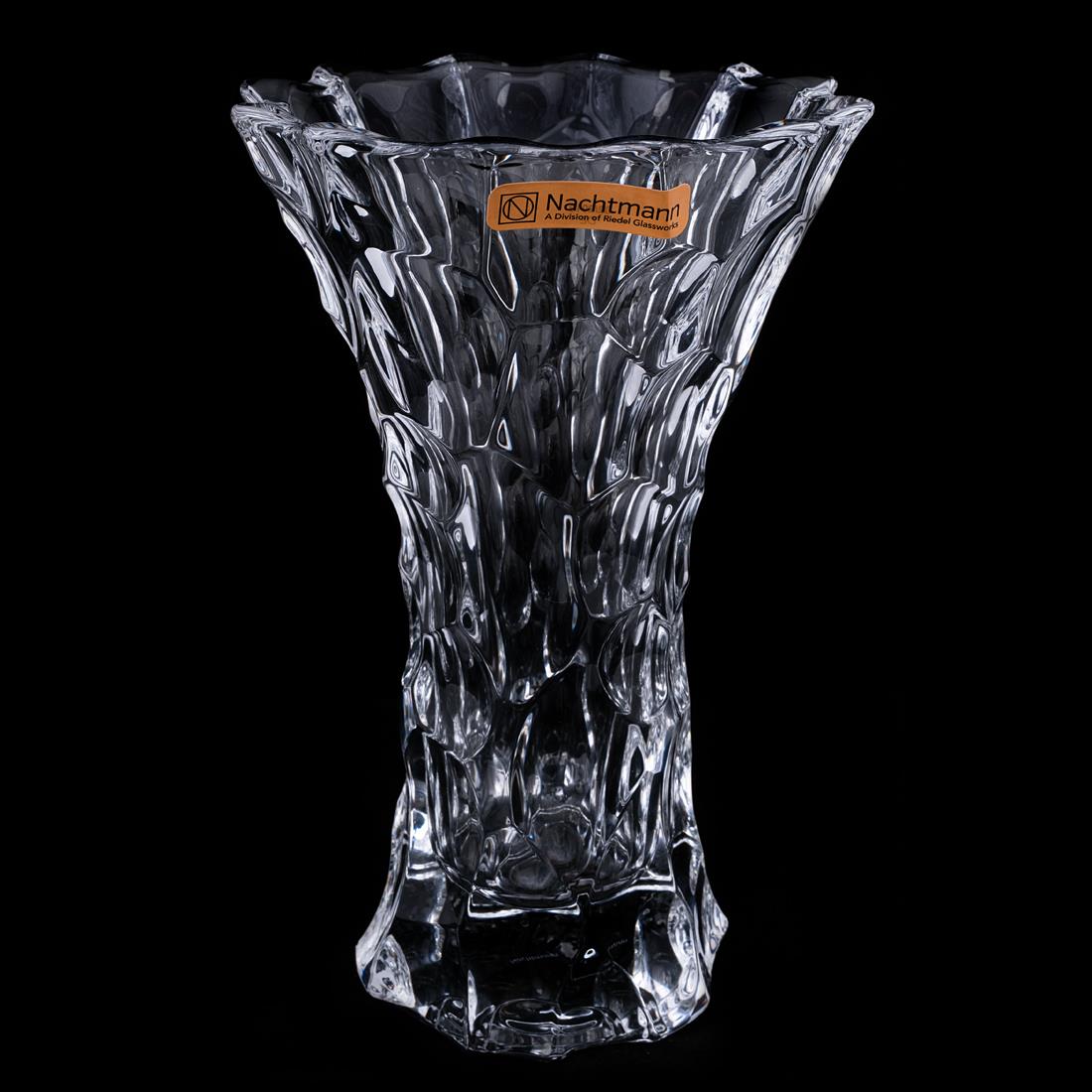 Grand Vase Nachtmann En Cristal Or Rose - 33 Cm, Modèle 101982, Neuf