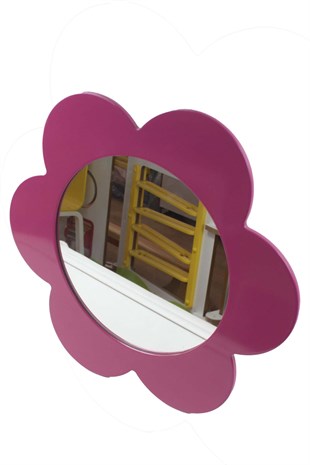 Ayna Mor Papatya Çocuk Odası ve Anaokulu Tuvalet Aynası Ayna, Çocuk Odası Aynası, Figürlü Kreş  Lavabo Ayna  Aynalar