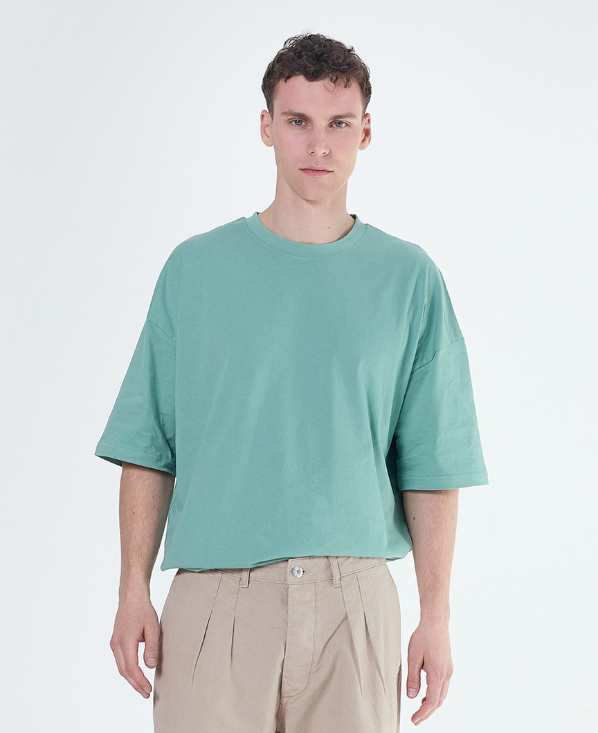 Denigma Al Erkek Loose Fit Yeşil T-shirt