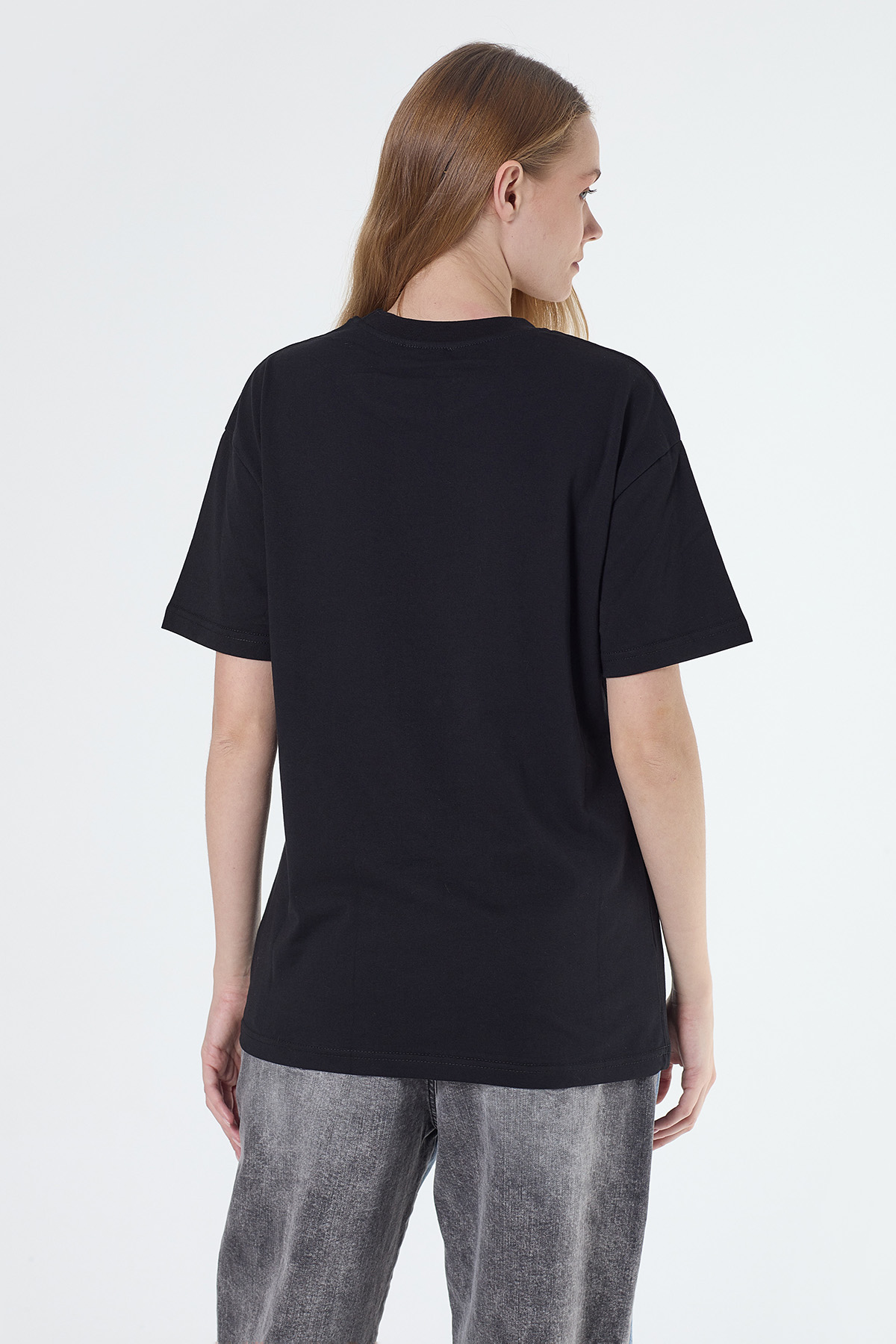 Denigma Al Kadın Regular Fit Siyah T-shirt