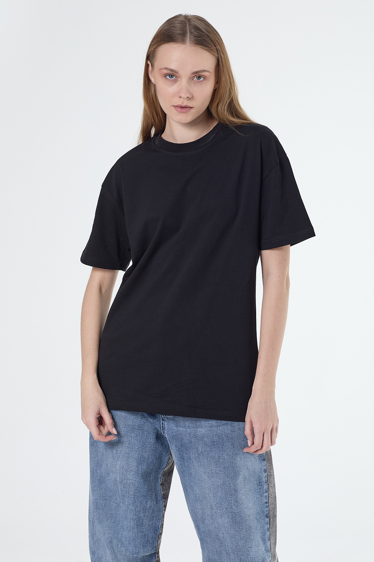 Denigma Al Kadın Regular Fit Siyah T-shirt
