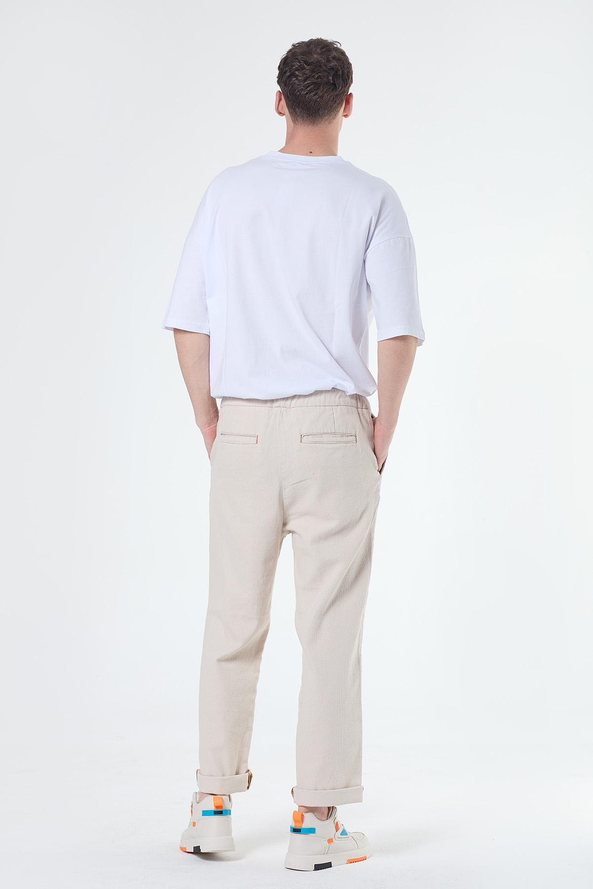 Denigma 3D Erkek Handy Loose Fit Beyaz T-shirt