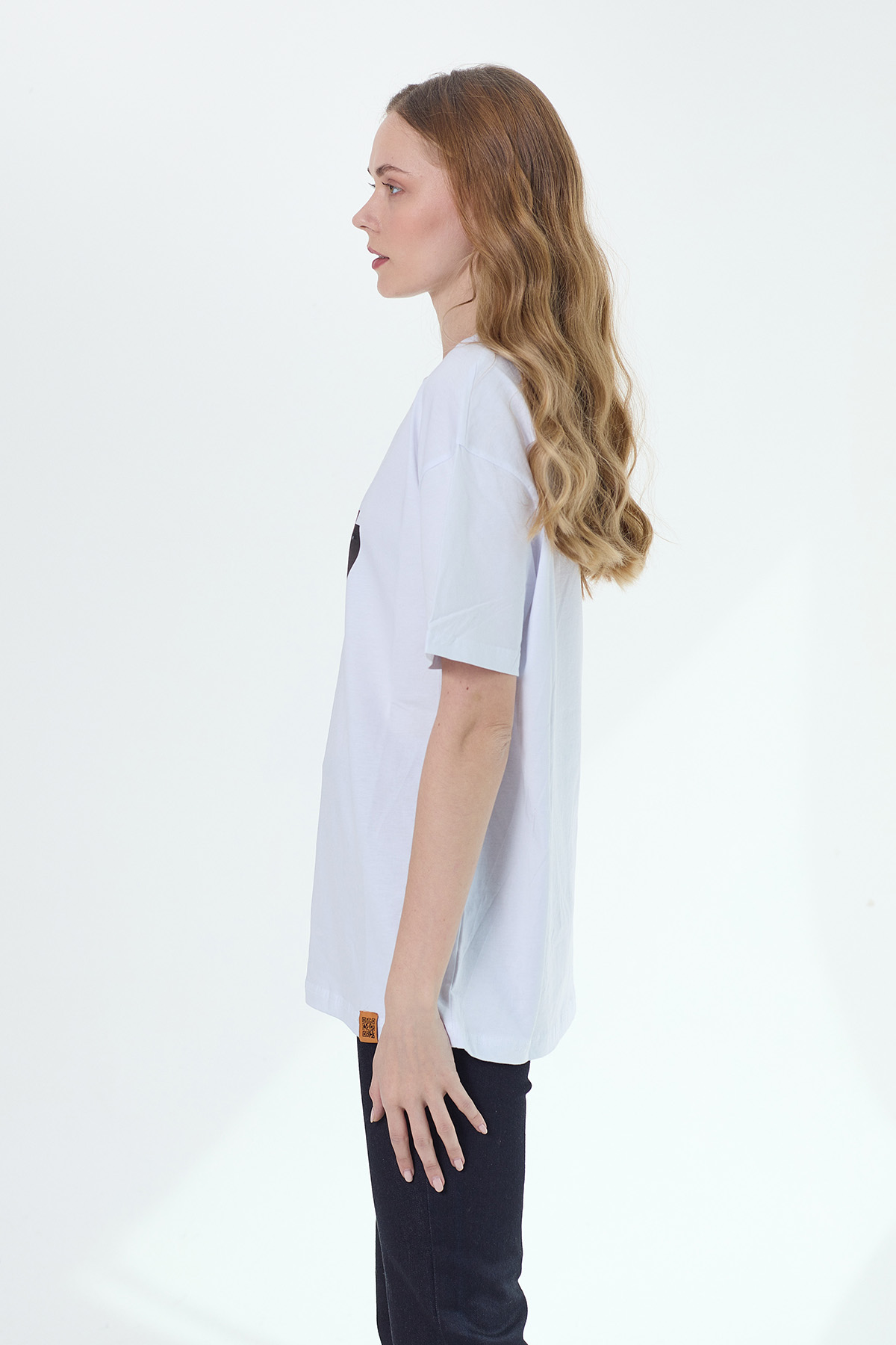 Denigma 3D Kadın Handy Regular Fit Beyaz T-shirt