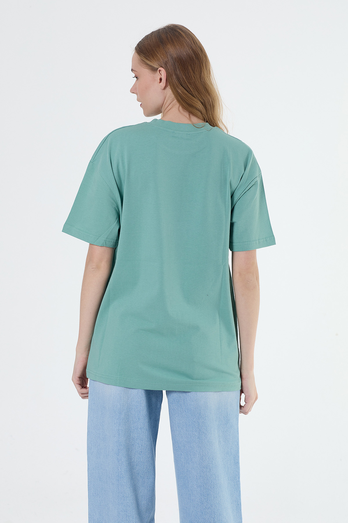 Denigma AR Kadın Handy Regular Fit Yeşil Tshirt