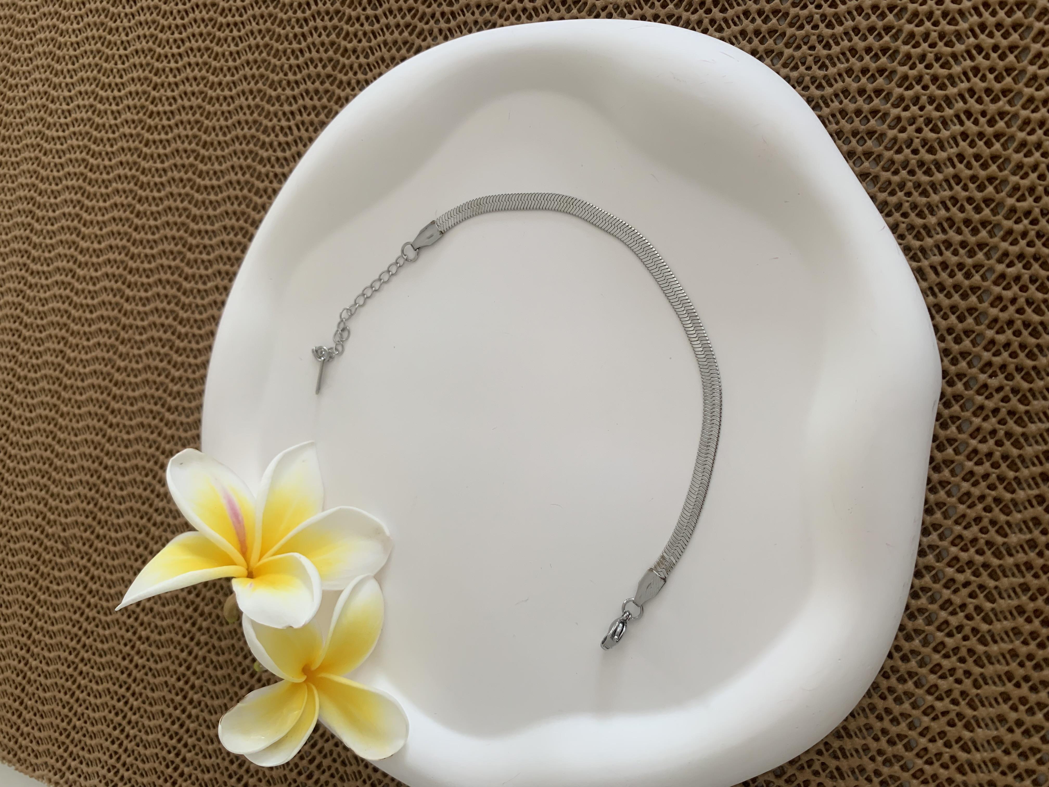 Çelik 4 mm İtalyan Zincir Bileklik Gümüş