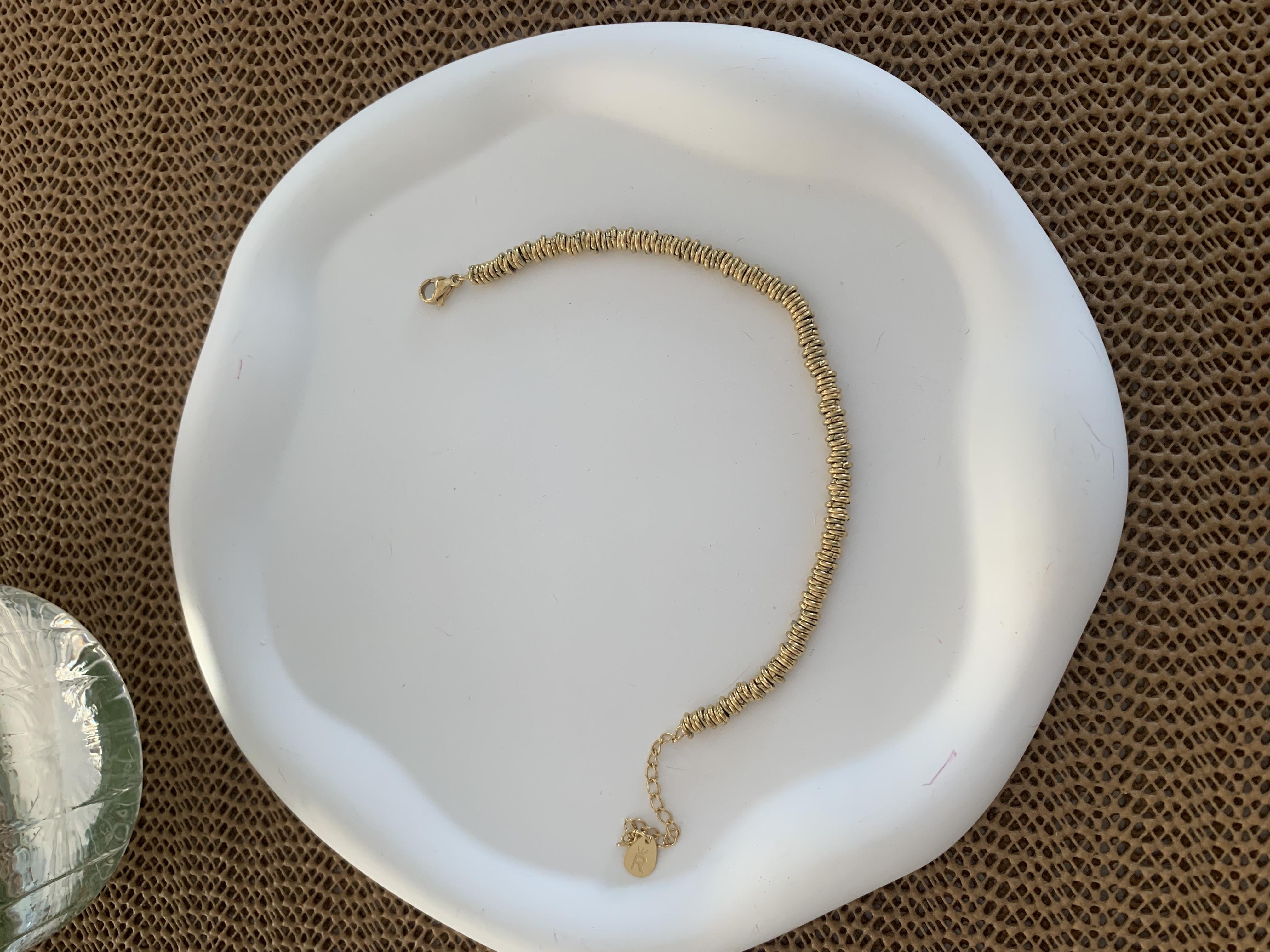 Çelik Gold Dolama Sıralı Zincir Bileklik