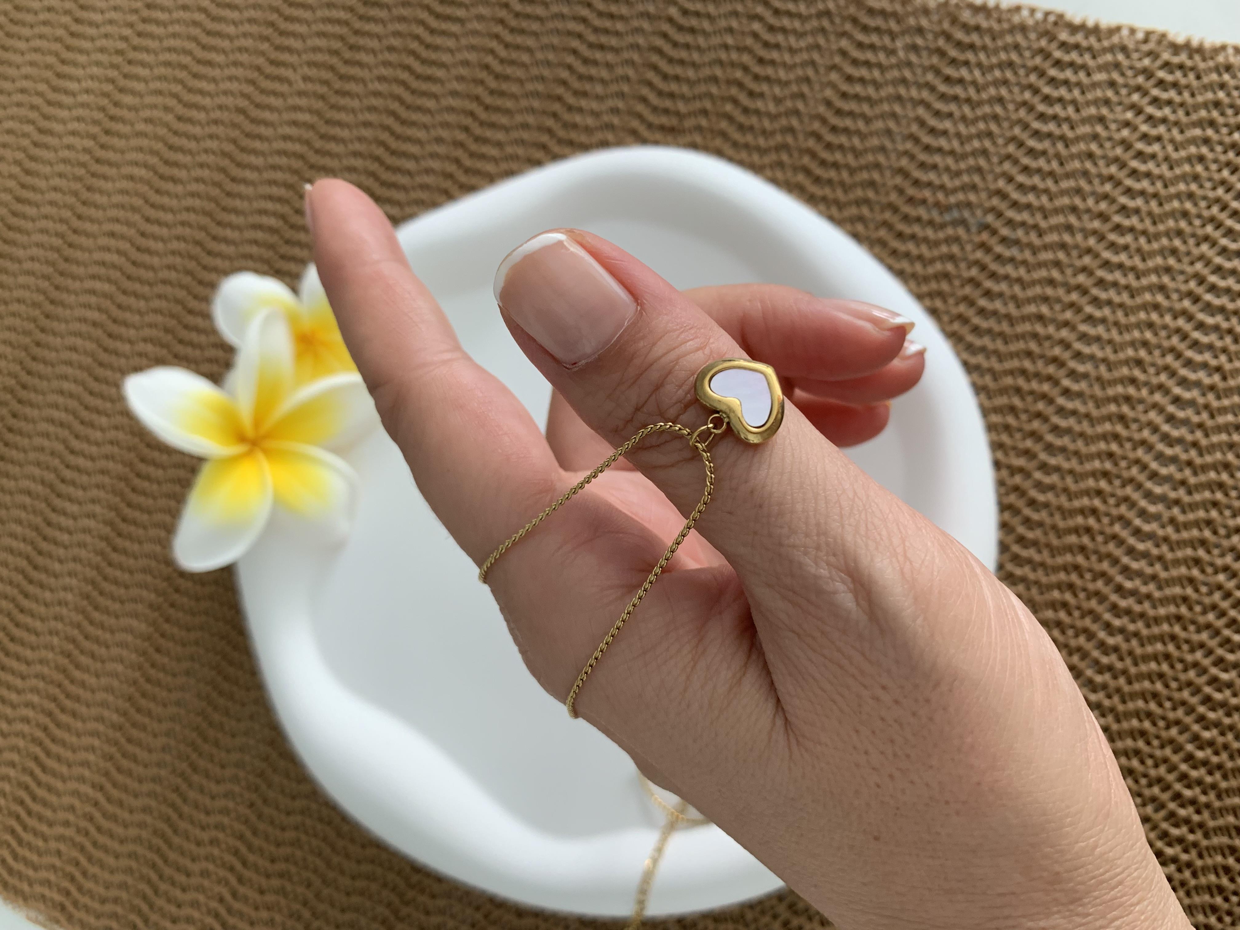 Çelik Gold İnce Zincirli Sdf Mini Kalp Kolye