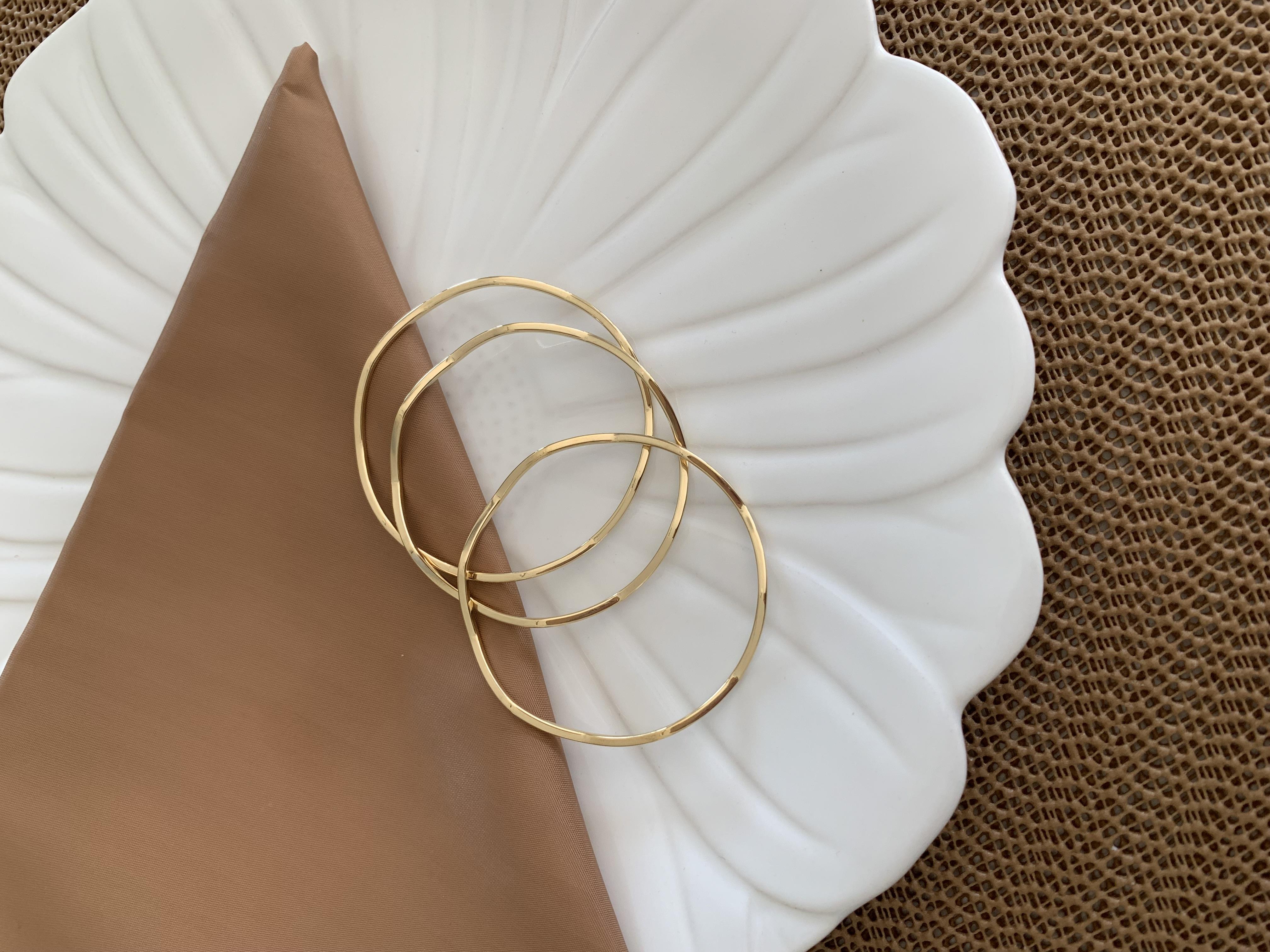 Çelik Gold Üçlü İnce Zikzak Ajda Bilezik