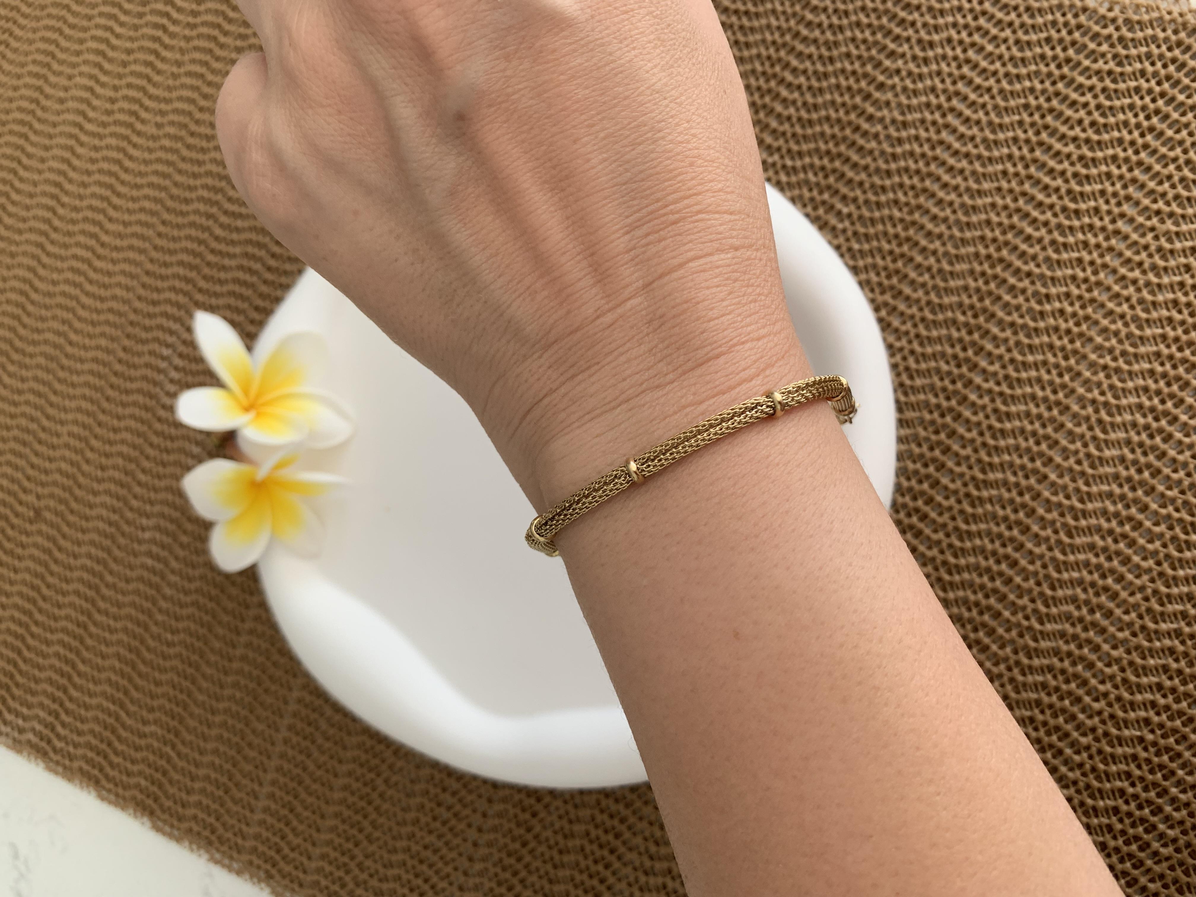 Çelik İnce Boru Hasır Biye Sıralı Bileklik