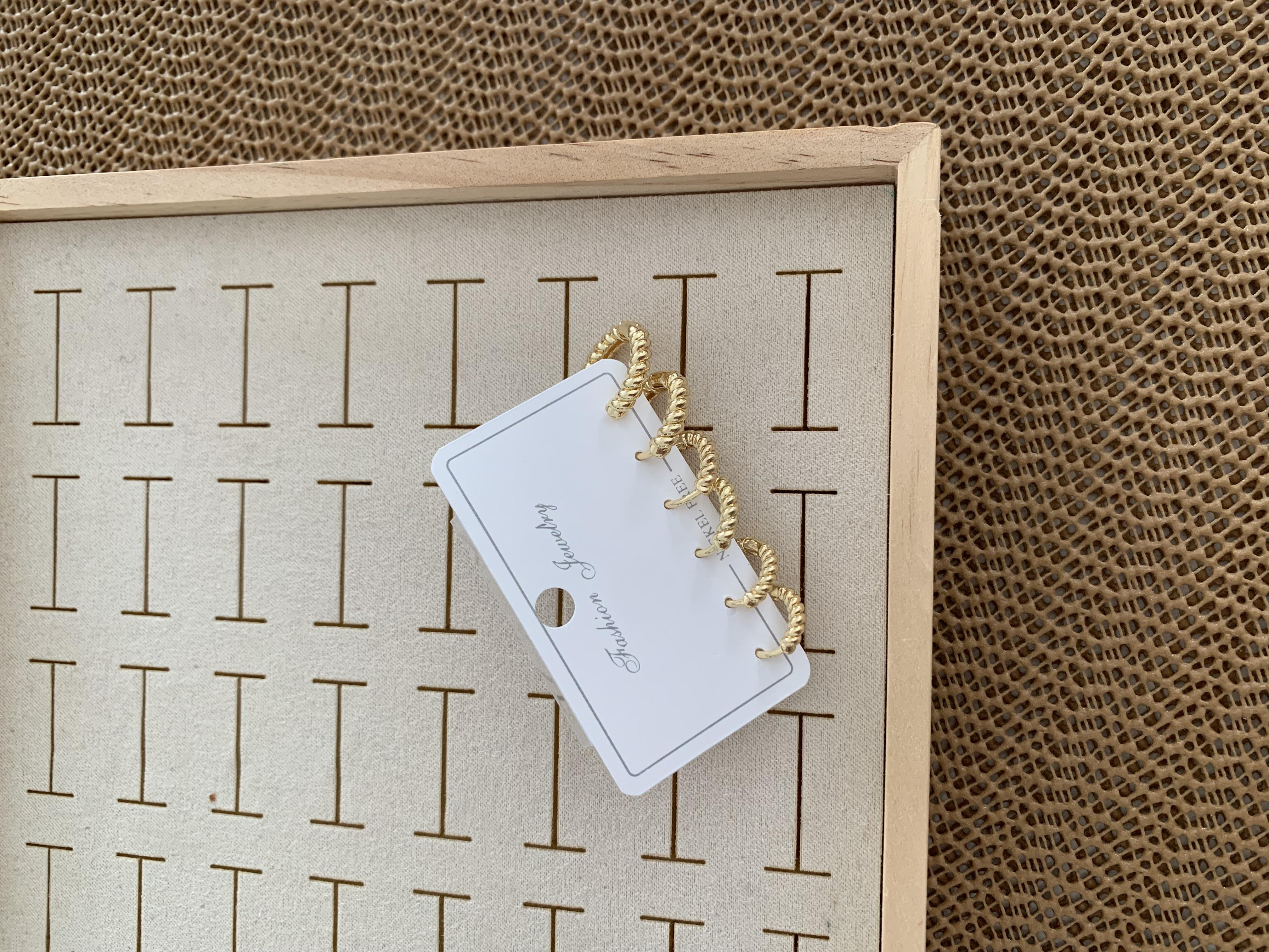 Özel Seri Gold İthal Kaplama Burgu 6 LI Set Halka Küpe