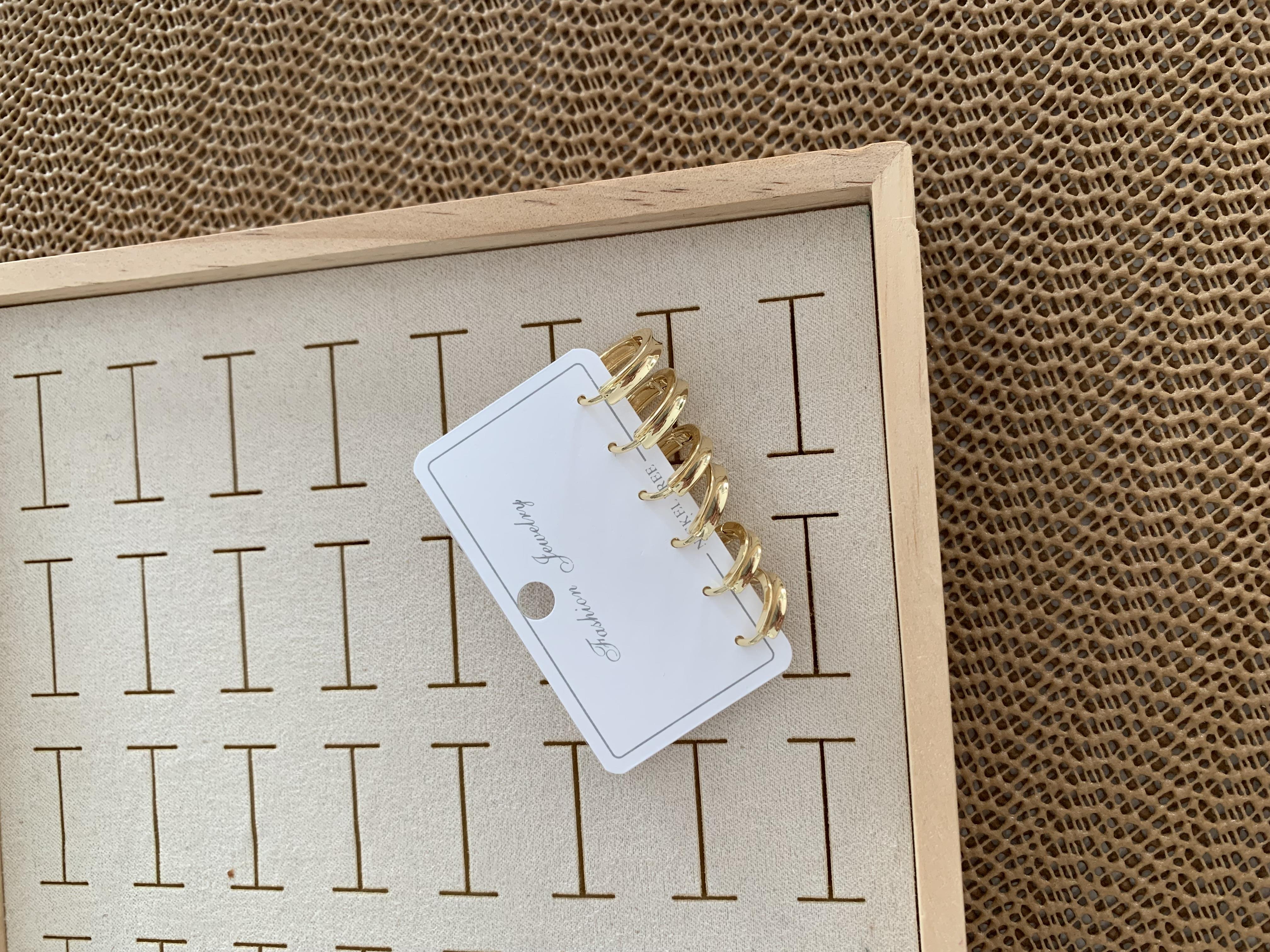 Özel Seri Gold İthal Kaplama Pırıltılı 6 LI Set Halka Küpe
